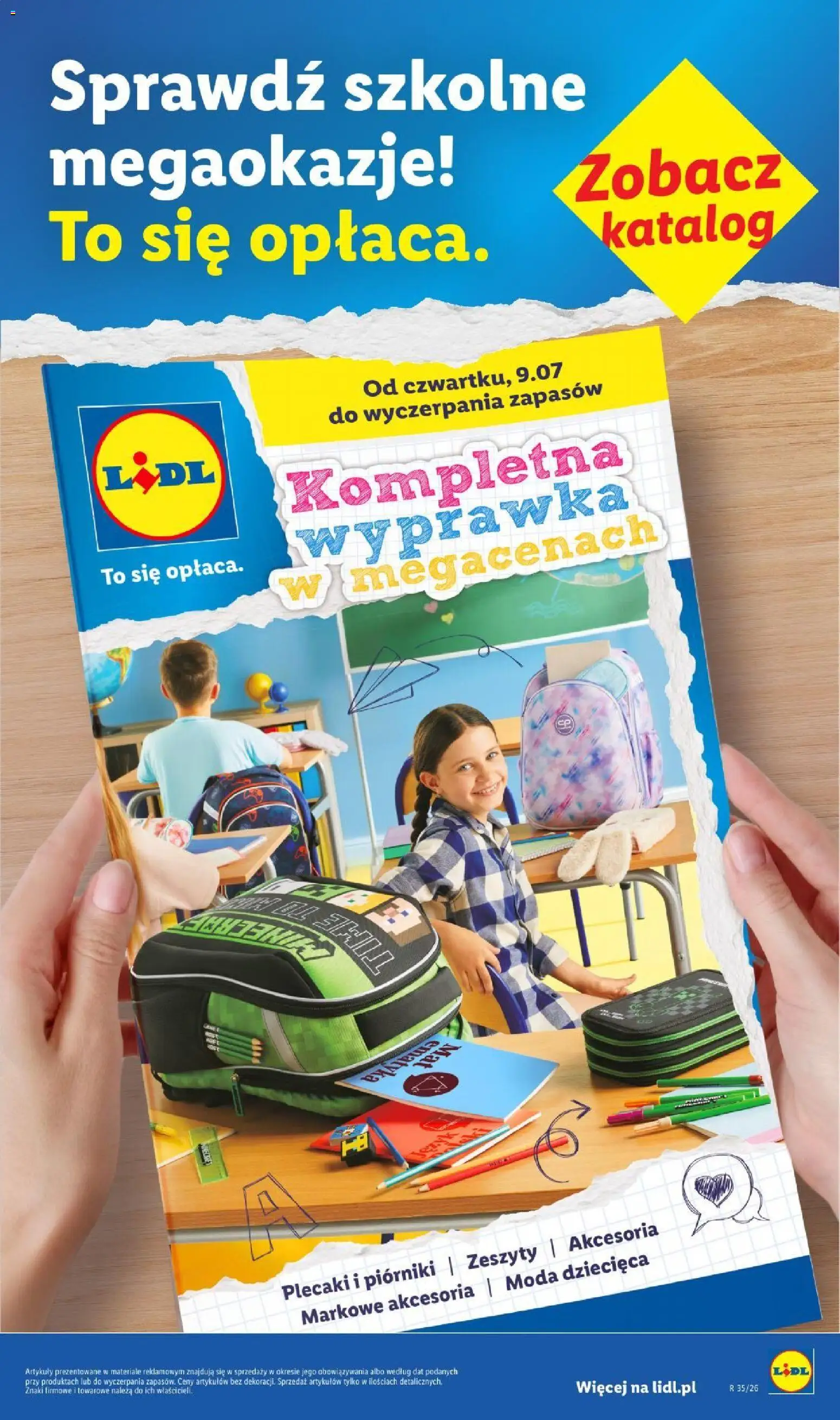 Lidl Katalog od 24.08.2026 | Strona: 5 | Produkty: Plecaki, Zeszyty