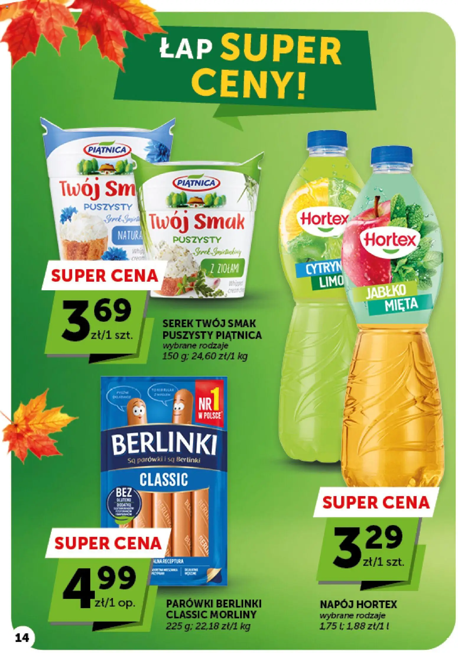 Groszek gazetka - Market od 15.10.2026 | Strona: 14 | Produkty: Serek Twój Smak, Serek, Piątnica, Mięta