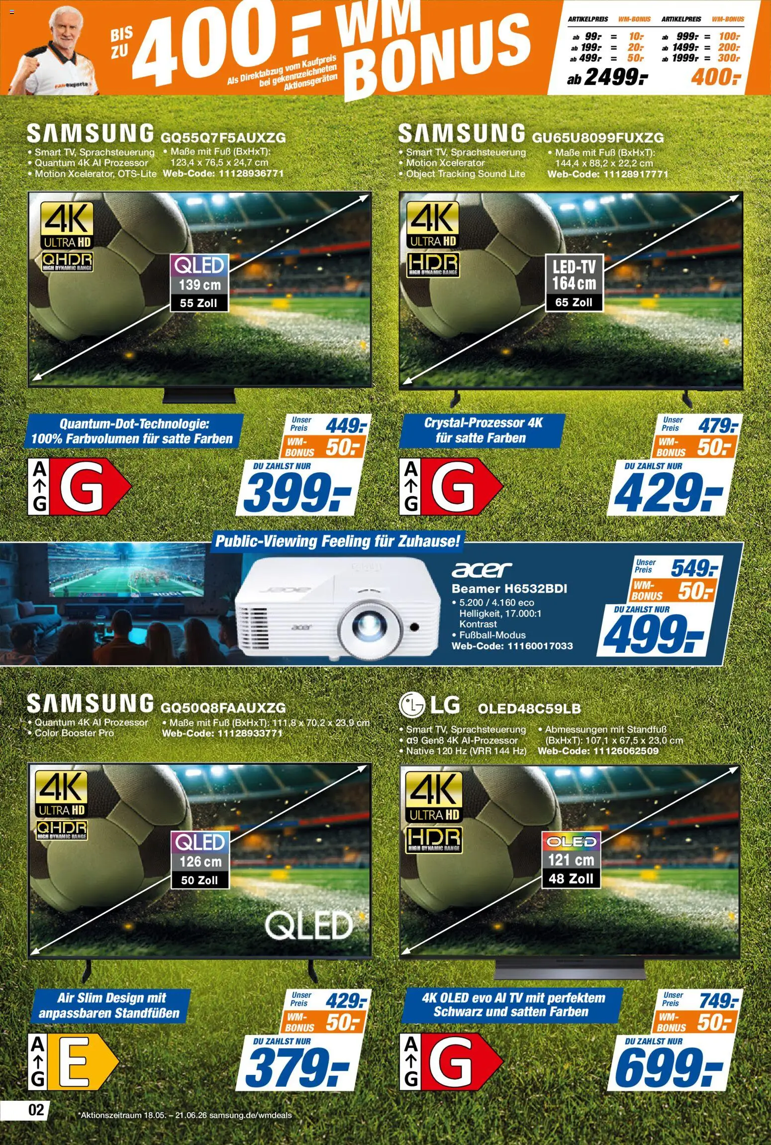 Expert Prospekt – gültig ab 29.05.2026 | Seite: 2 | Produkte: LG, Samsung, TV, Beamer