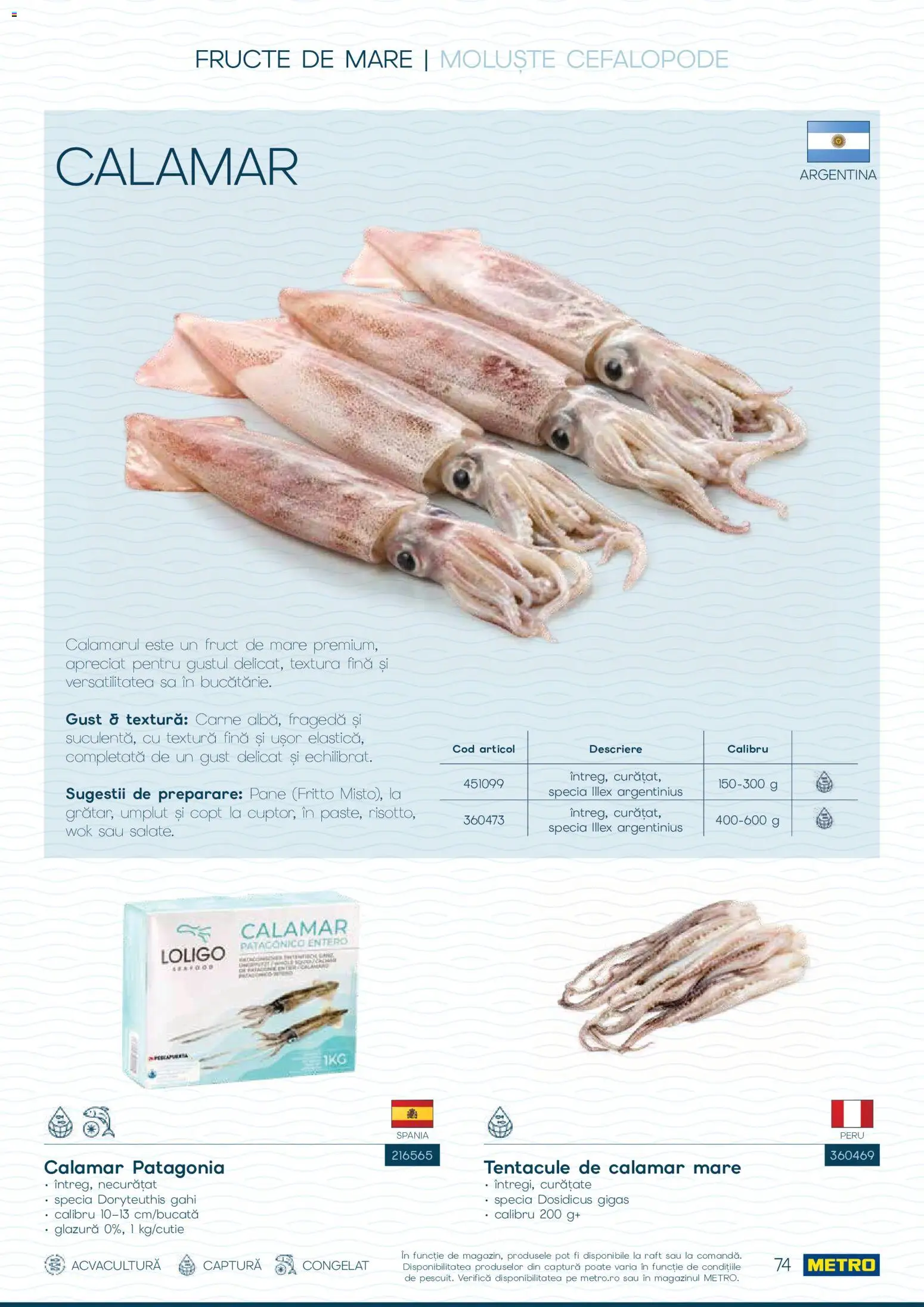 Noul catalog Metro – valabil de la 01.10.2026 | Pagină: 74 | Produse: Raft, Fructe, Fructe De Mare