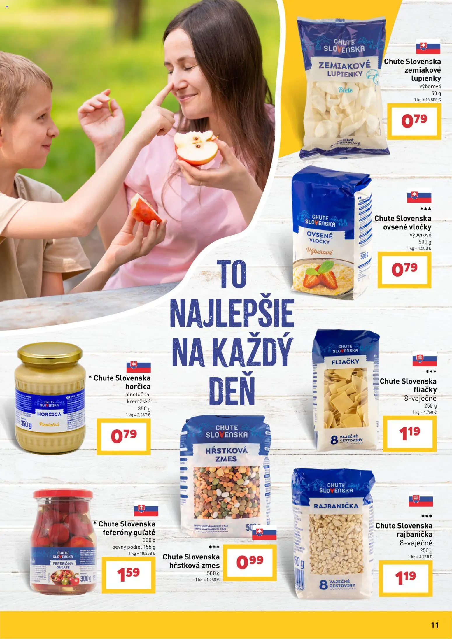Nové Billa akcie – leták je platný od 12.08.2026 | Strana: 11 | Produkty: Cestoviny, Vločky, Ovsené vločky, Horčica
