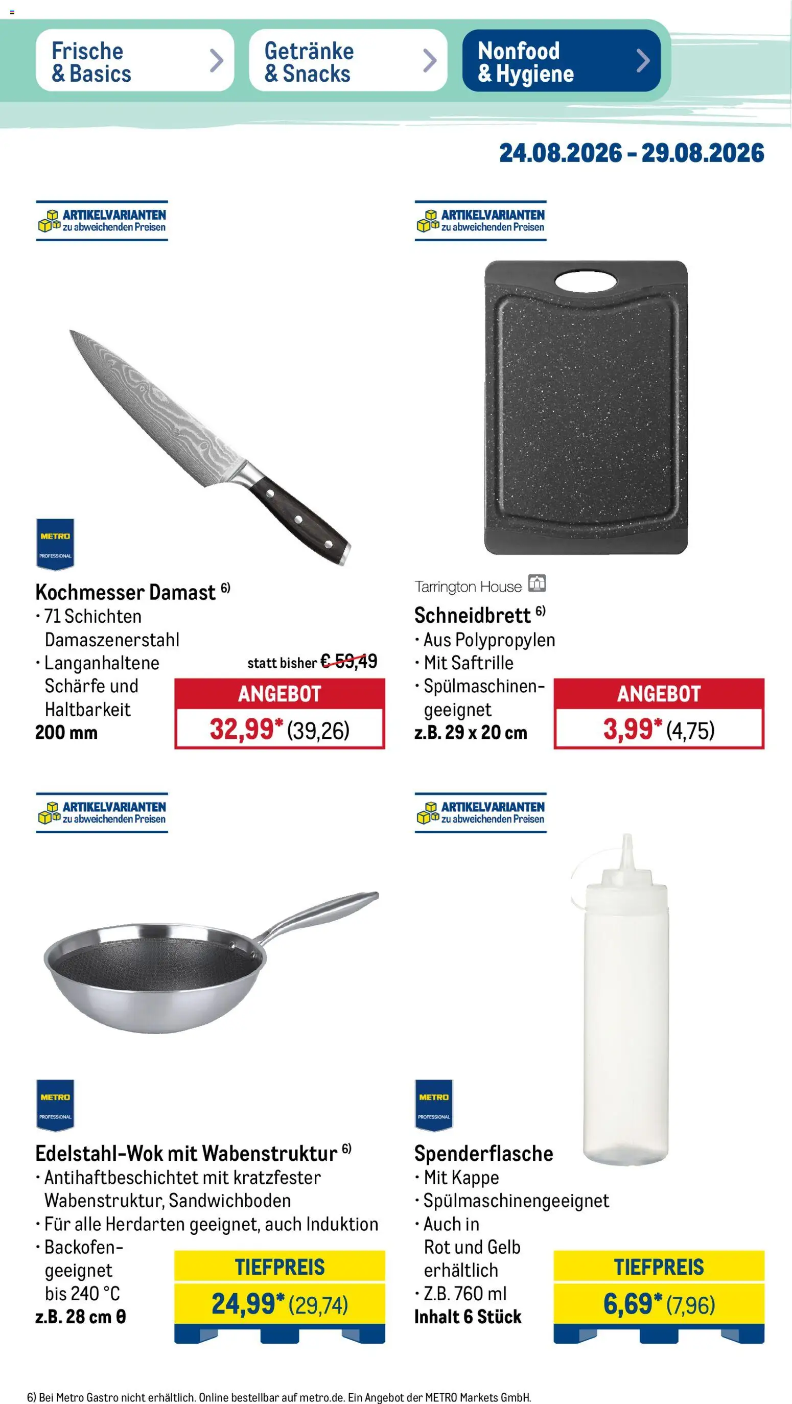 Metro Prospekt – gültig ab 24.08.2026 | Seite: 44 | Produkte: Backofen, Kappe