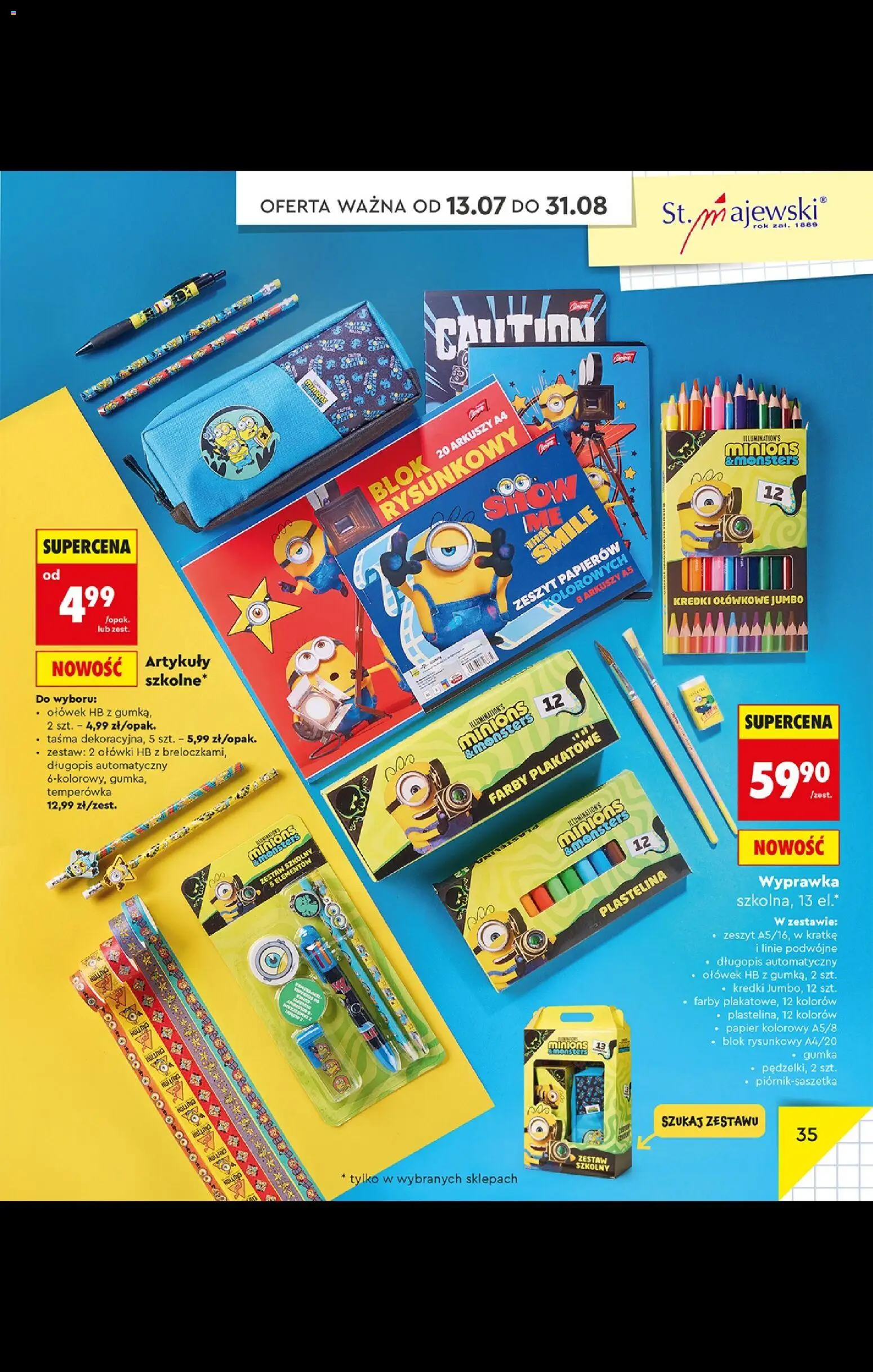 Biedronka Polsko leták - BTS oferta od 06.07.2026 | Strana: 35 | Produkty: Blok, Plastelína