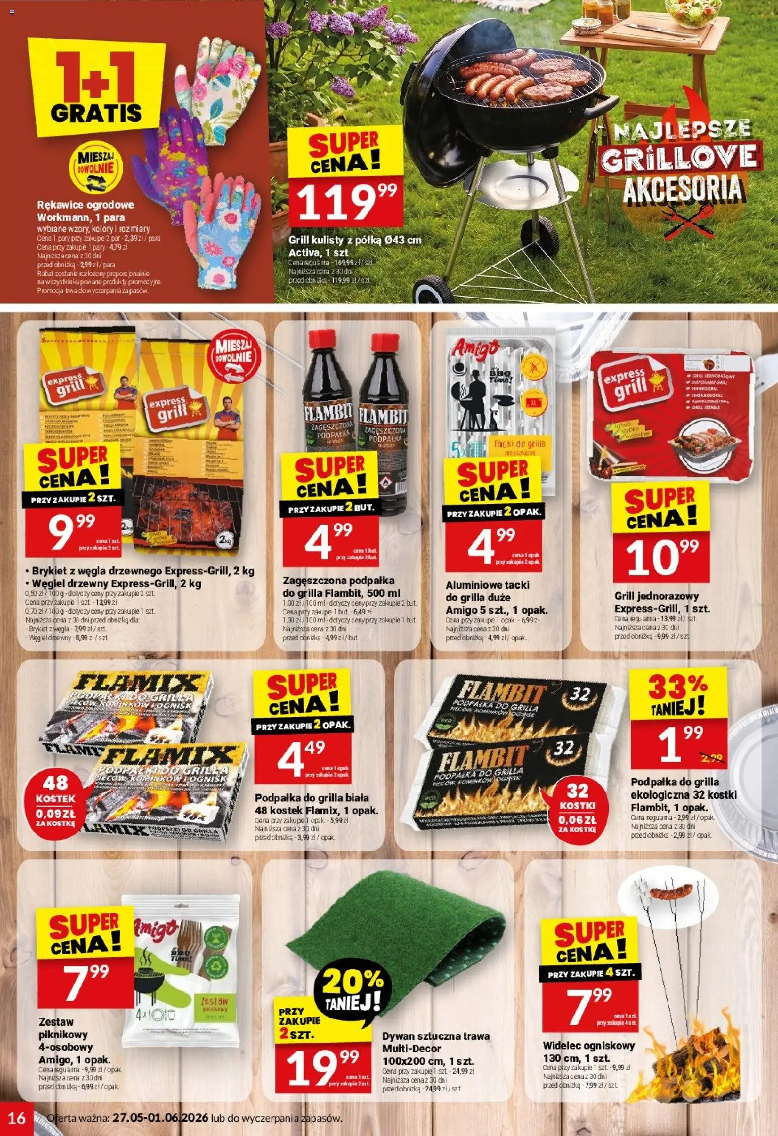 Twój Market gazetka od 27.05.2026 | Strona: 16 | Produkty: Grill, Półka, Dywan, Grill jednorazowy