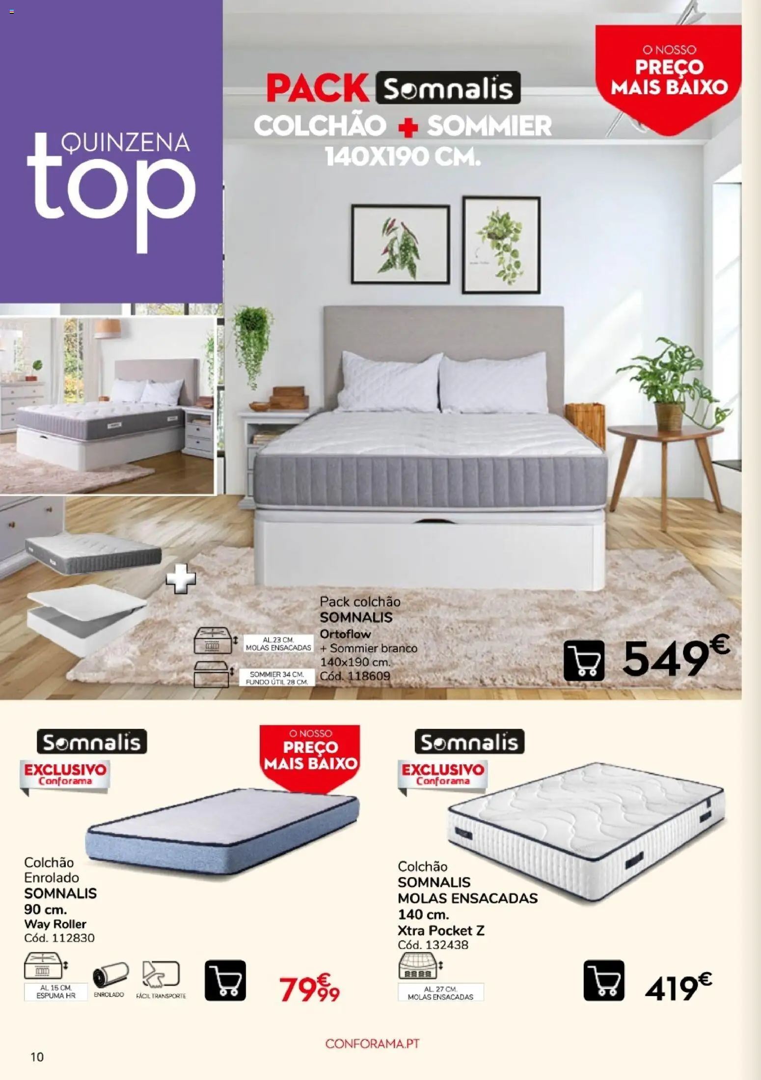 Conforama - Quinzena top │ válido de 10/09/2026 | Página: 10 | Produtos: Colchão