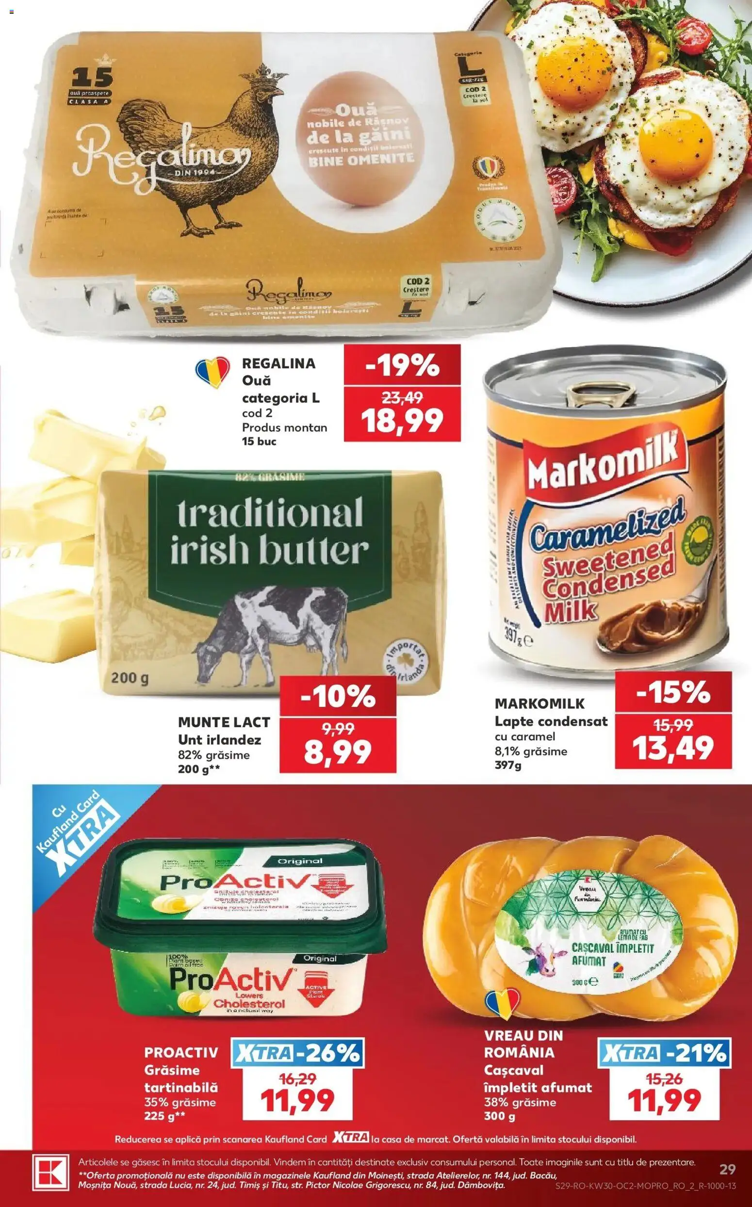 Noul catalog Kaufland – valabil de la 22.07.2026 | Pagină: 29 | Produse: Aplică, Active, Cașcaval, Unt