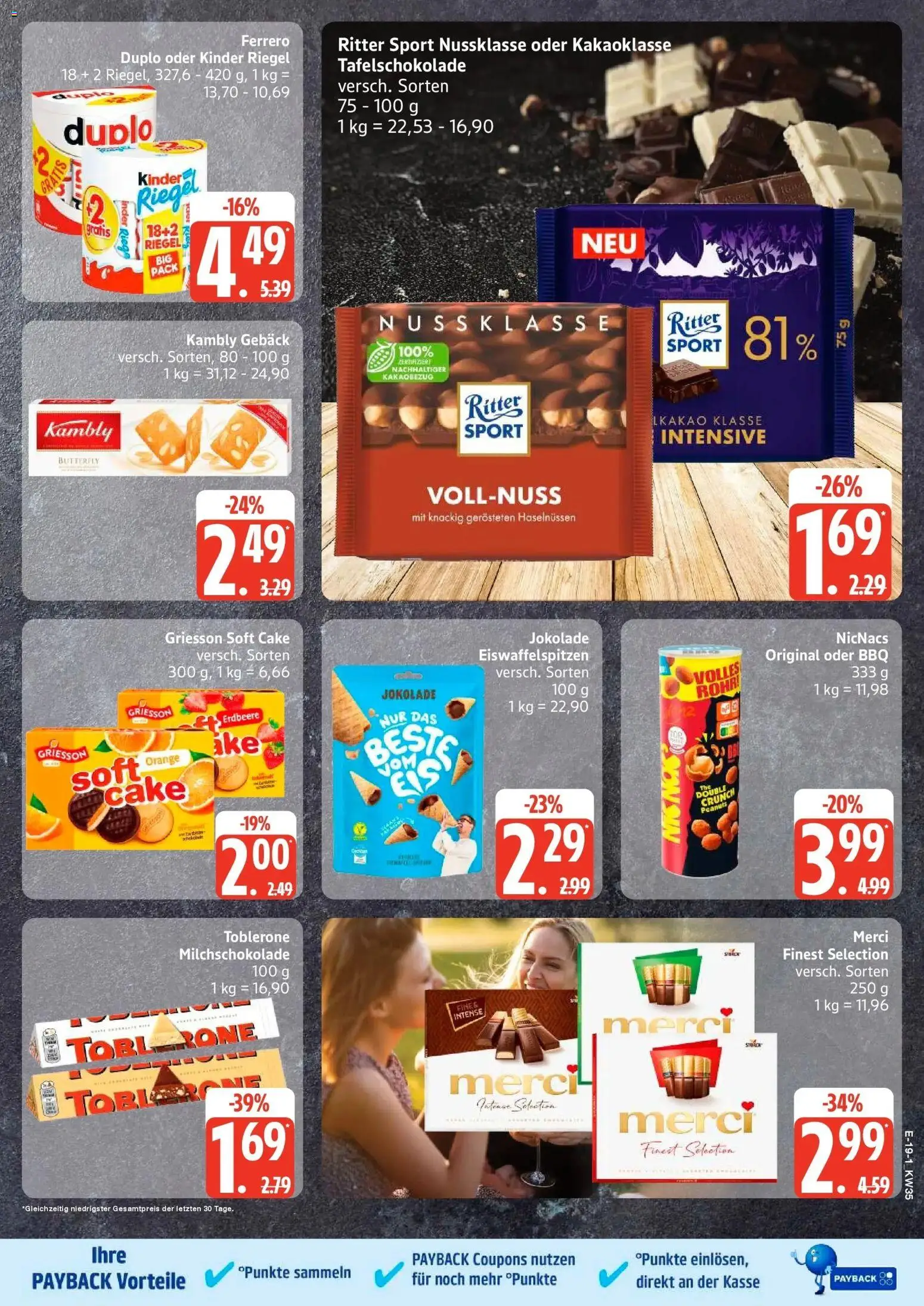Edeka Prospekt Hamburg (ab 24.08.2026) » Angebote Online | Seite: 21 | Produkte: Merci, Ritter sport, Kinder riegel