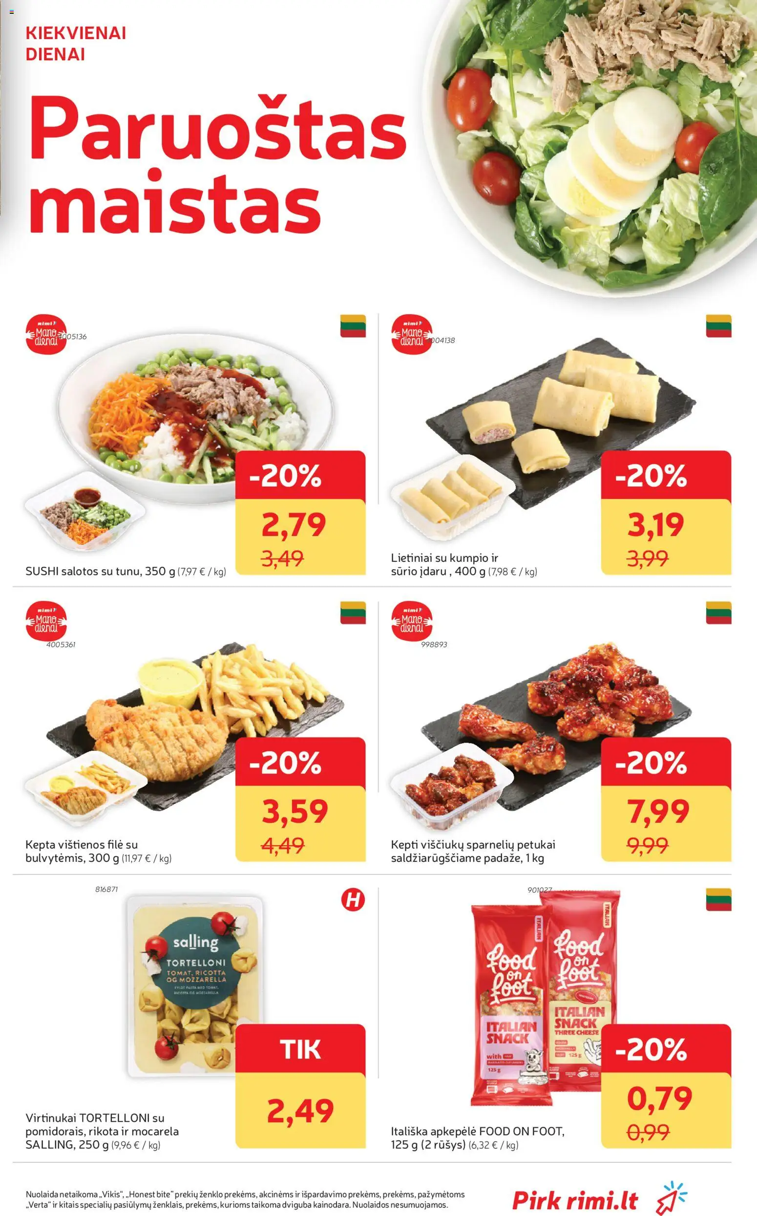 Rimi akcijos nuo 19.05.2026 | Puslapis: 15 | Prekių: Salotos, Vištienos