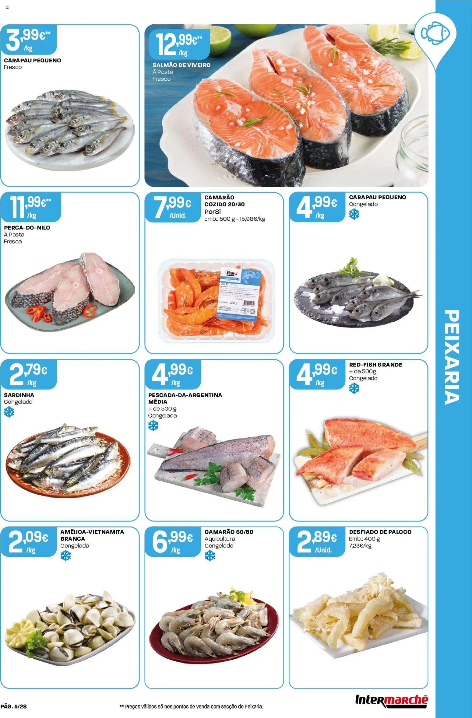 Intermarché Folheto Contact │ válido de 11.06.2026 | Página: 5 | Produtos: Camarão, Salmão