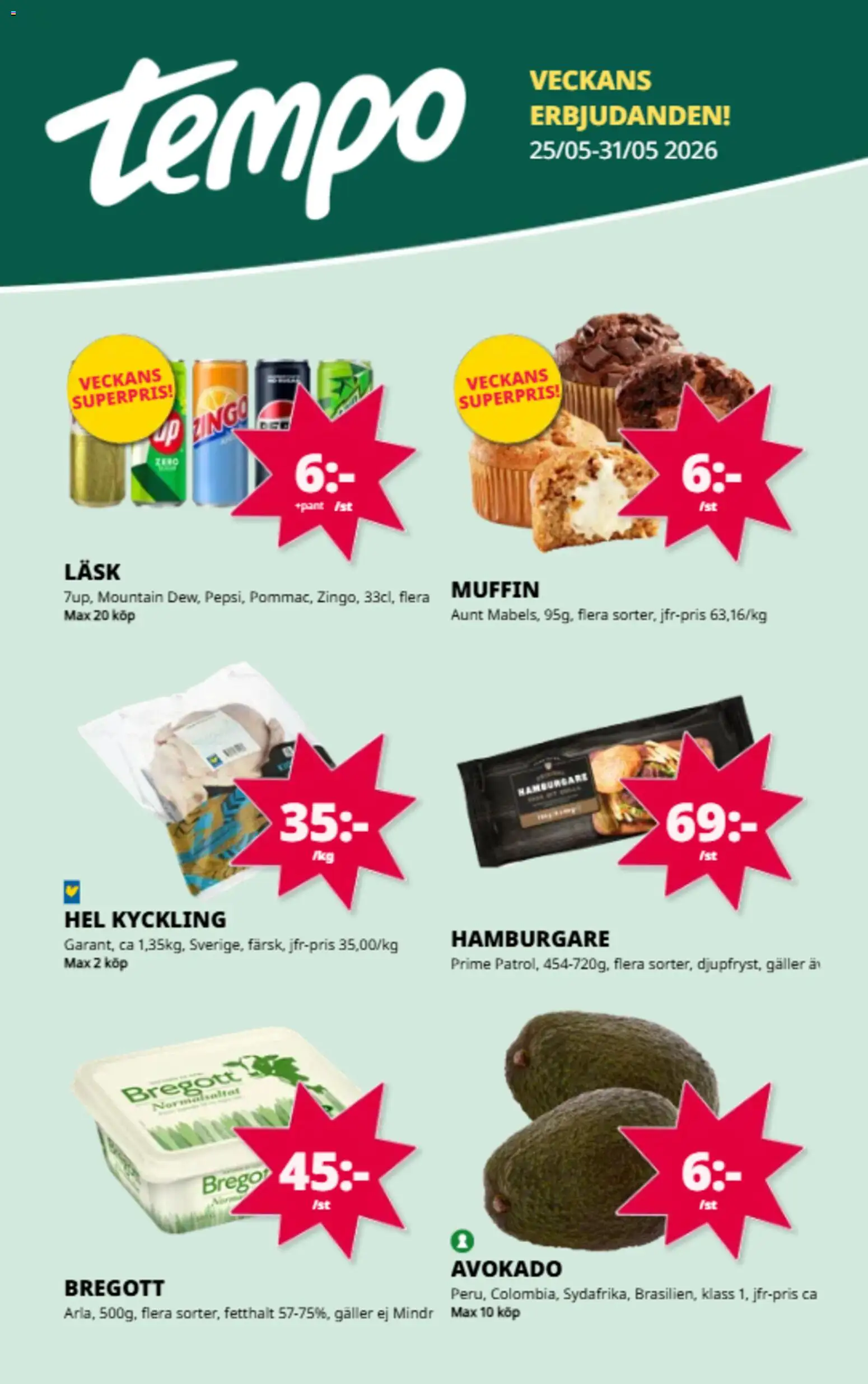 Tempo reklamblad aktuell från 25.05.2026 | Sida: 1