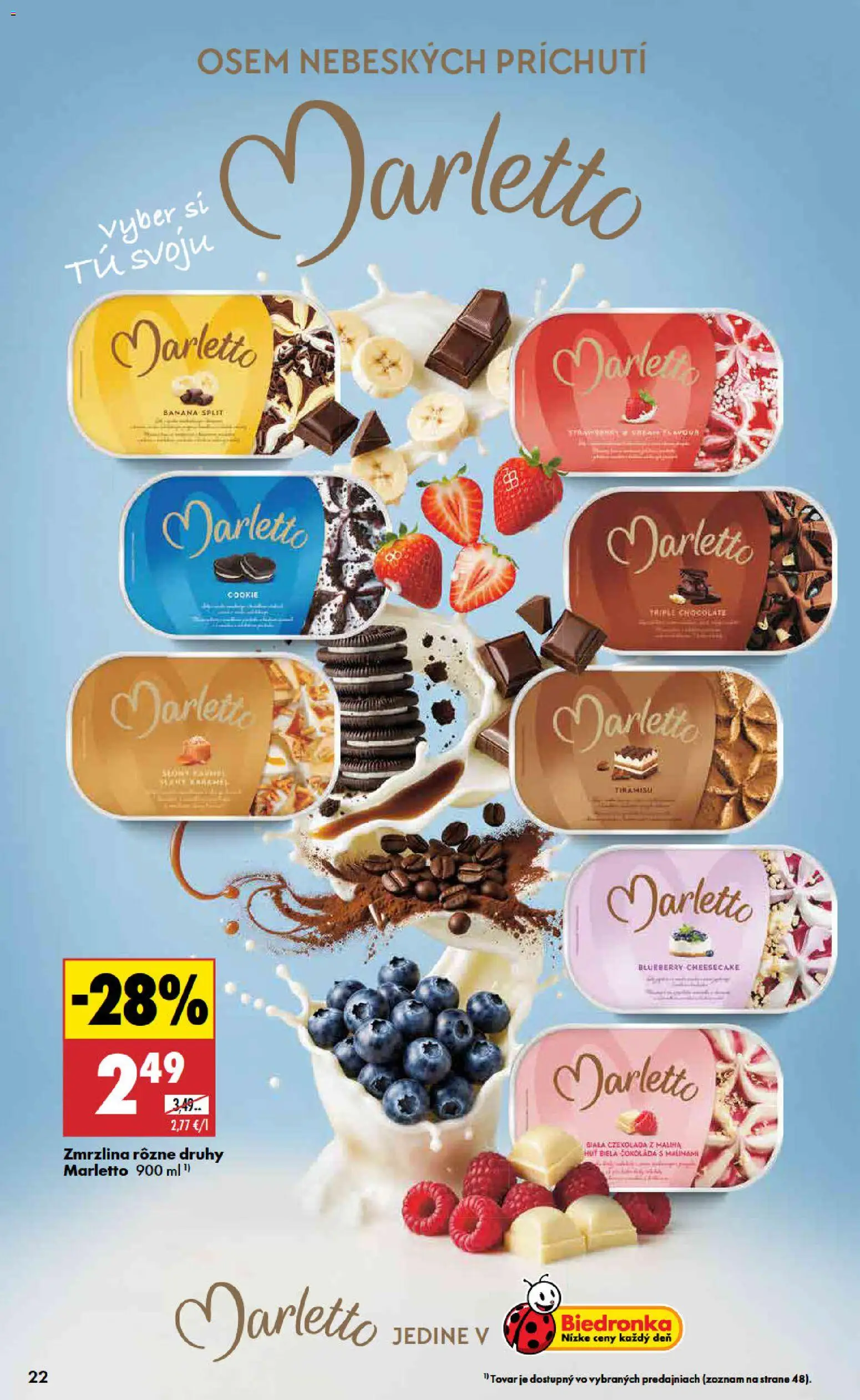 Nové Biedronka akcie – leták je platný od 18.06.2026 | Strana: 22 | Produkty: Zmrzlina