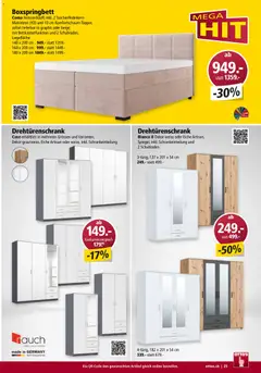 Otto's Aktionen Möbel-Gutschein ab 25.05.2026 gültig | Seite: 25 | Produkte: Drehtürenschrank, Boxspringbett