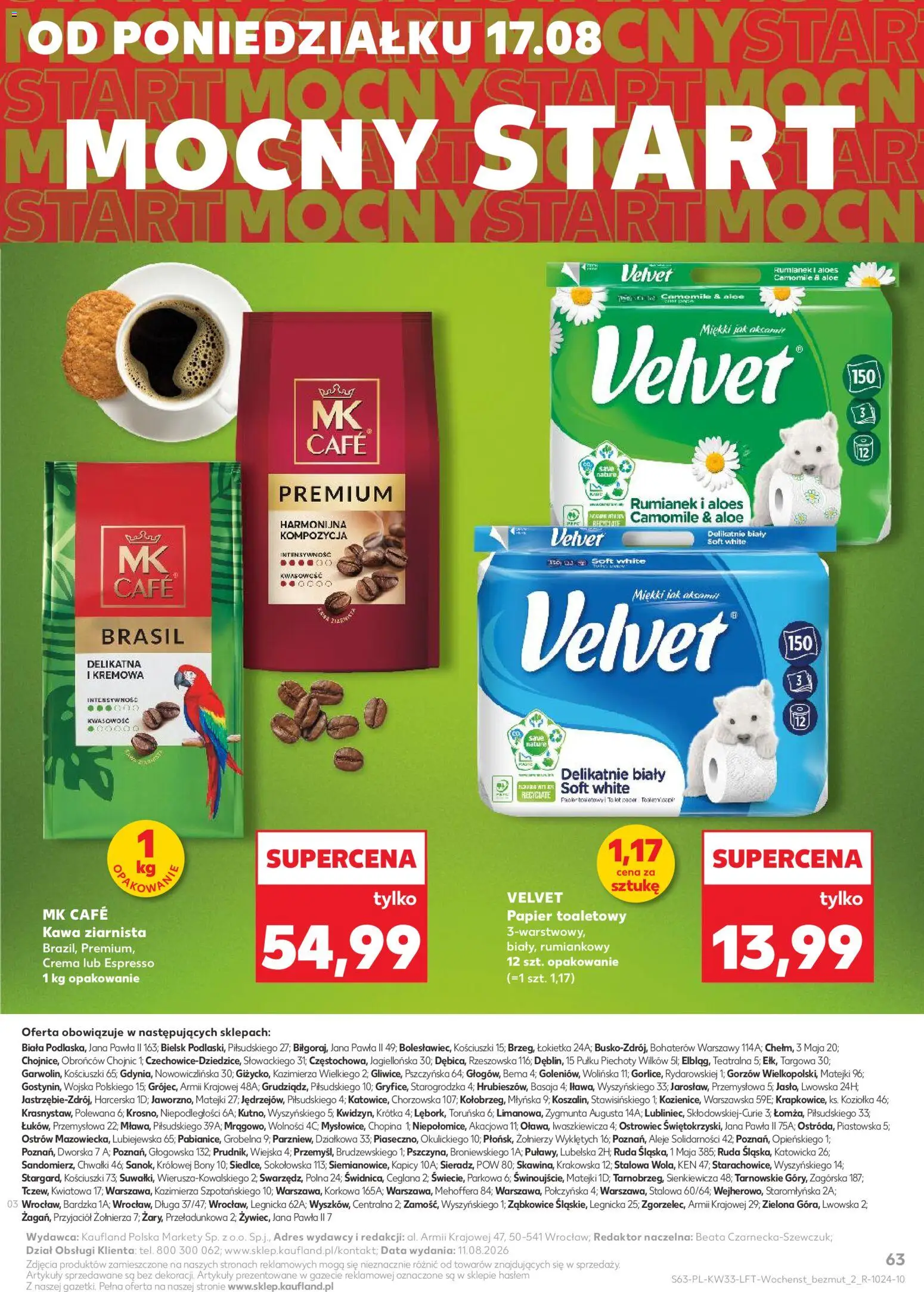 Kaufland Polsko leták od 12.08.2026 | Strana: 63 | Produkty: Velvet, Crema