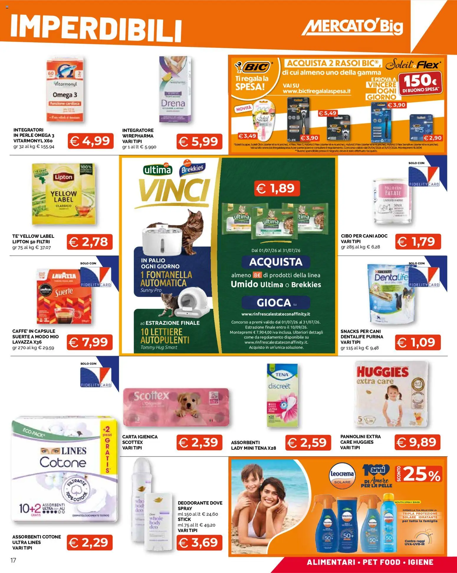Volantino Mercatò del 09/07/2026 | Pagina: 17 | Prodotti: Pannolini, Carta igienica, Deodorante, Patate