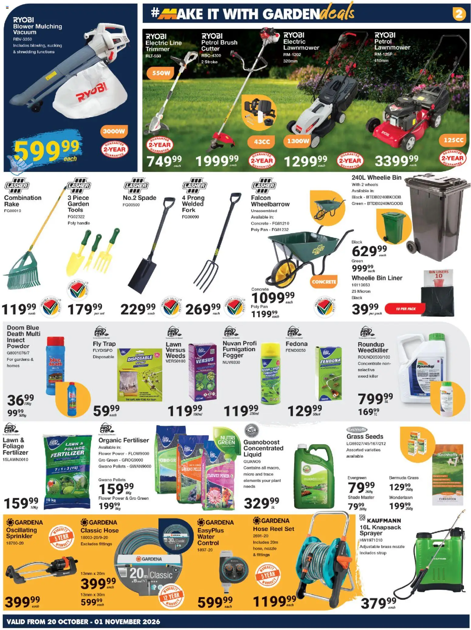 New MICA catalogue – valid from 20/10/2026 | Page: 2 | Products: Cutter, Powder, Brush, Spade