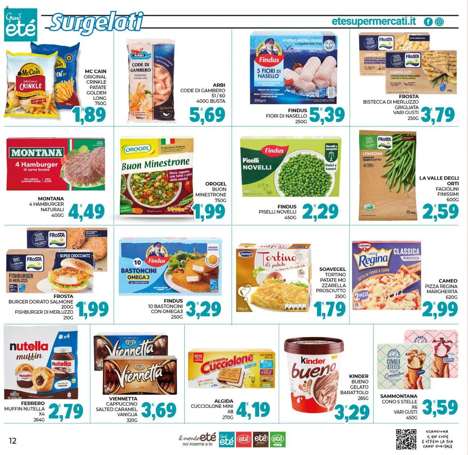 Volantino Eté del 22/09/2026 | Pagina: 12 | Prodotti: Cappuccino, Pizza, Salmone, Bistecca