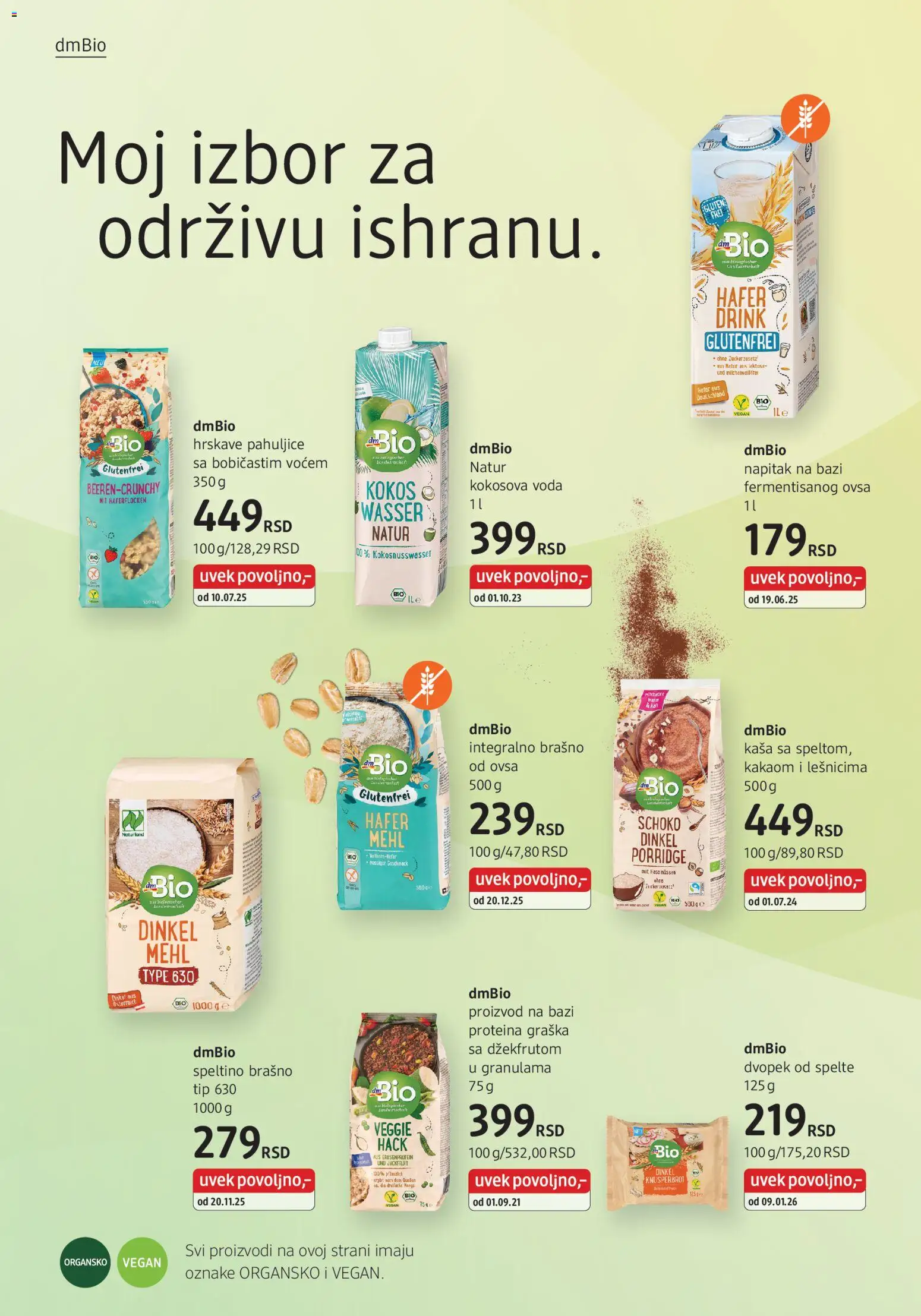 DM Drogerie katalog - važi od 01.04.2026 | Strana: 30 | Proizvode: Protein, Pahuljice, Miš, Brašno