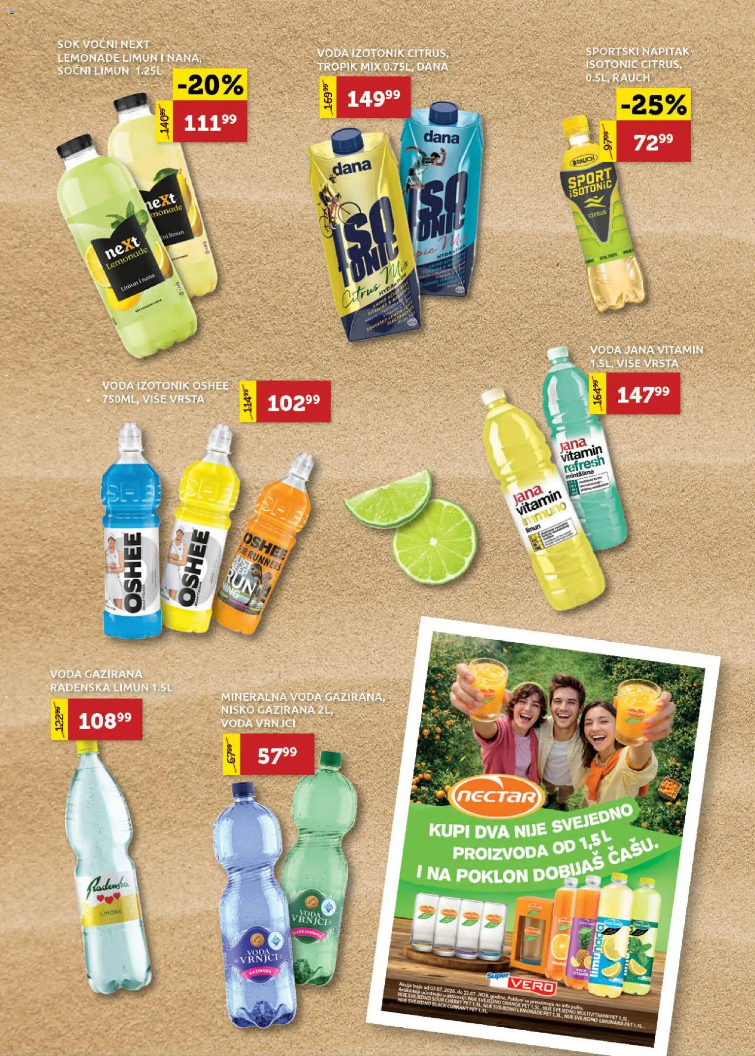 SuperVERO katalog - važi od 02.07.2026 | Strana: 14 | Proizvode: Voda, Mineralna voda, Limun