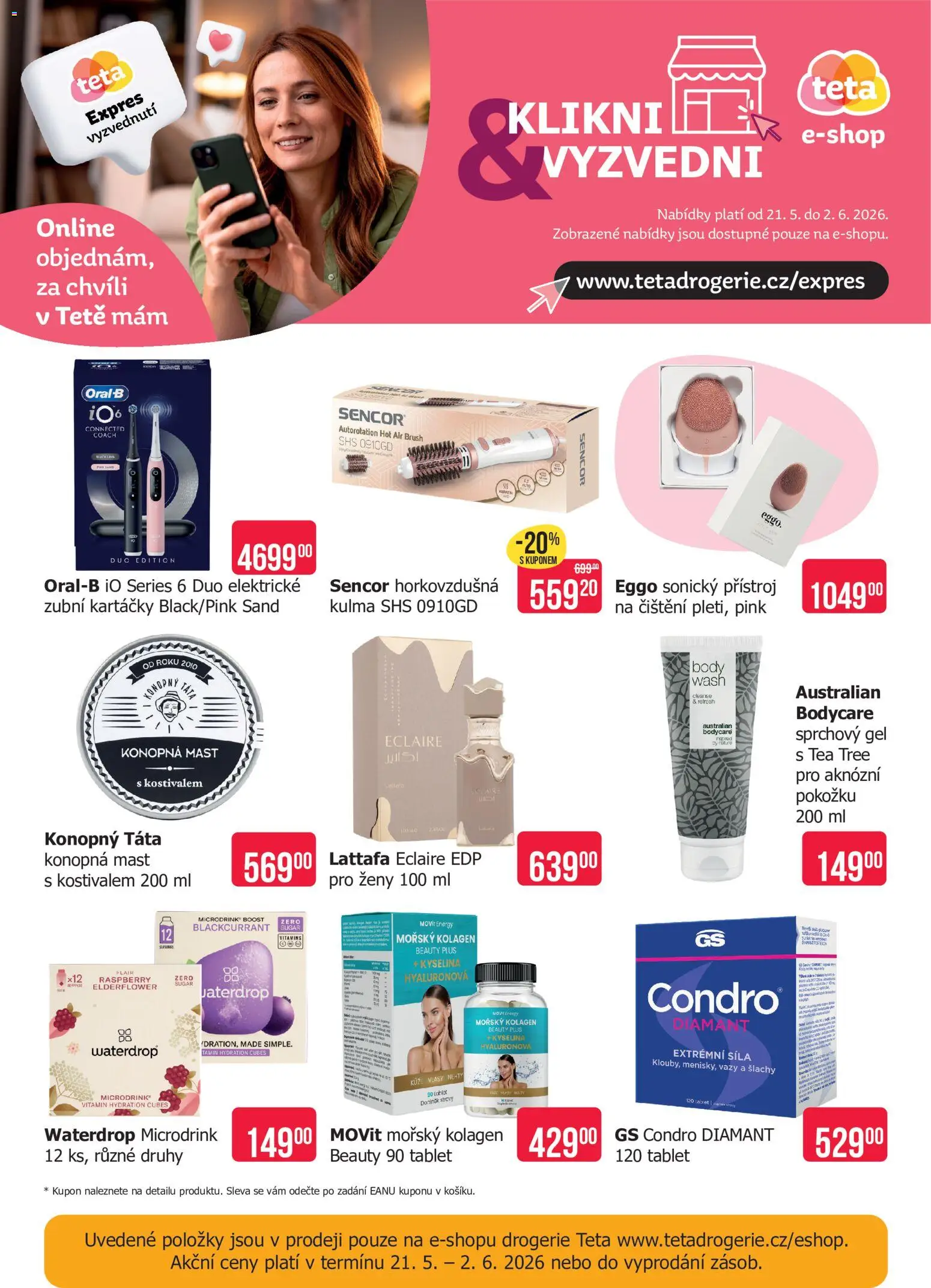 TETA Drogerie leták od 21.05.2026 | Strana: 16 | Produkty: Sprchový gel, Tablet, Waterdrop, Kolagen
