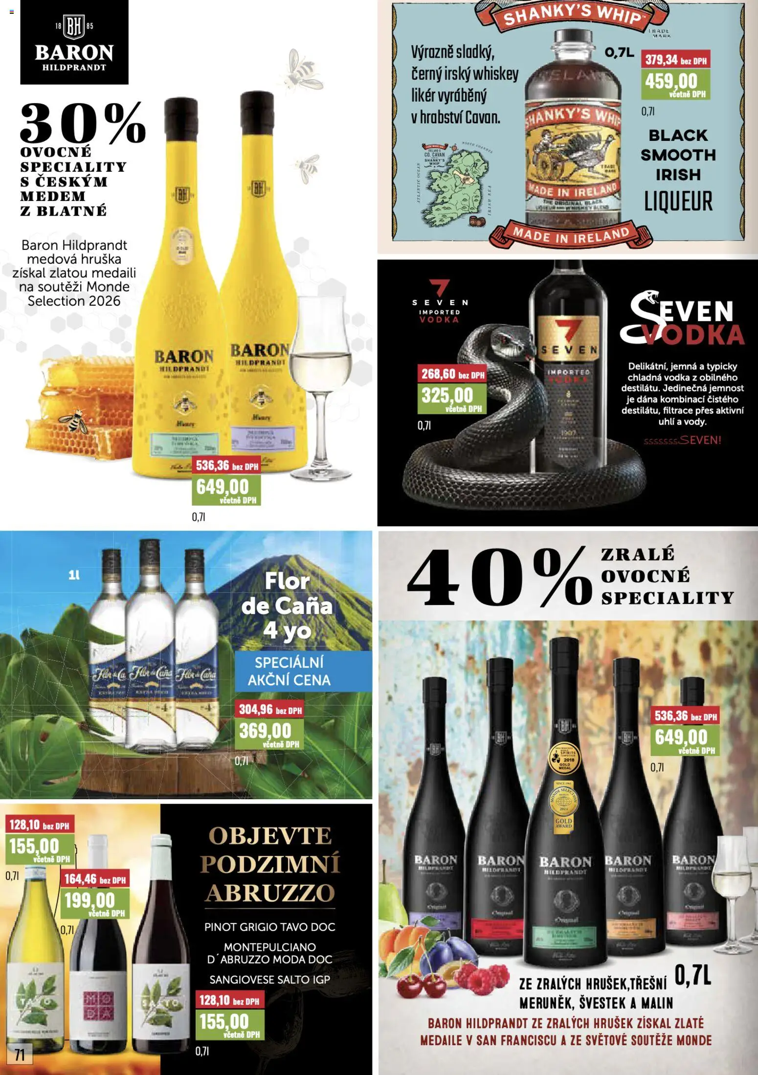 Ratio leták od 01.10.2026 | Strana: 71 | Produkty: Whiskey, Vodka, Speciality, Pinot Grigio