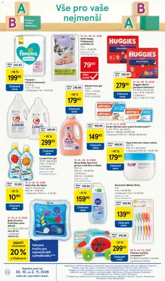 Náhled letáku Pampers Vlhčené ubrousky, 4x 80 ks od 21.10.2026 | Strana: 24 | Produkty: Elmex Junior, Kalhotky, Pampers, Pants