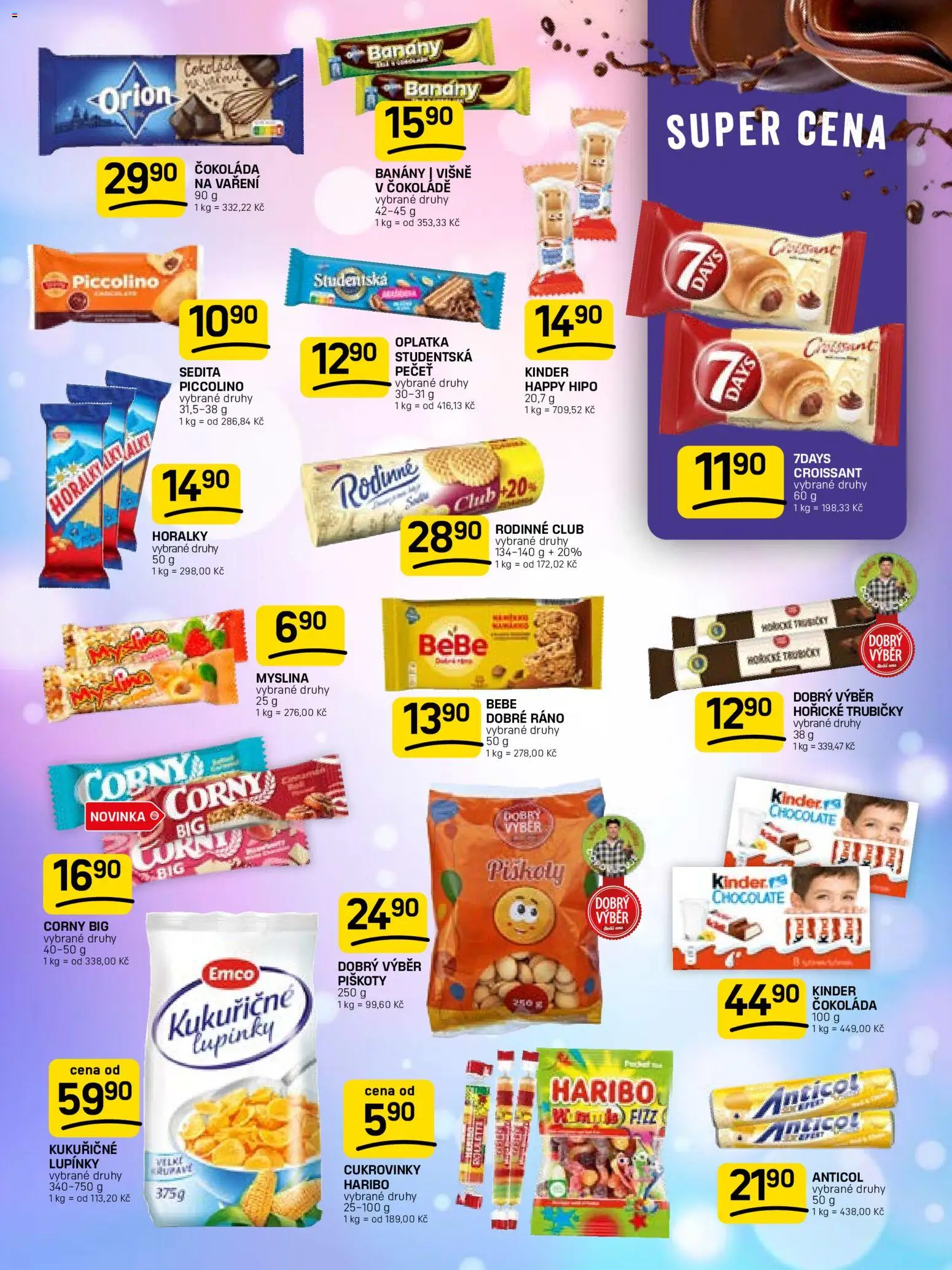 Flop leták od 20.05.2026 | Strana: 9 | Produkty: Kukuřičné lupínky, Haribo, Croissant, Čokoláda na vaření