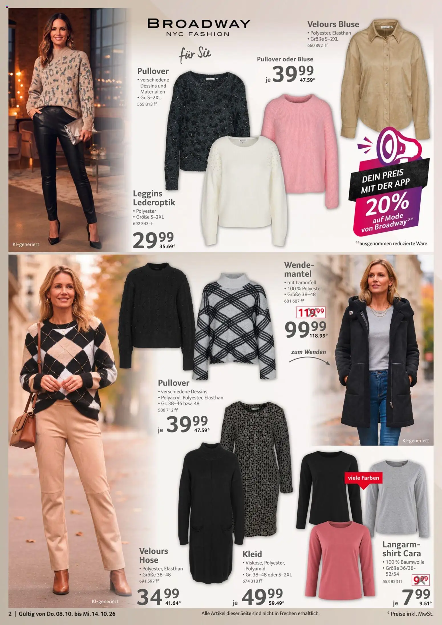 Selgros  Non Food – gültig ab 08.10.2026 | Seite: 2 | Produkte: Shirt, Mantel, Hose, Kleid