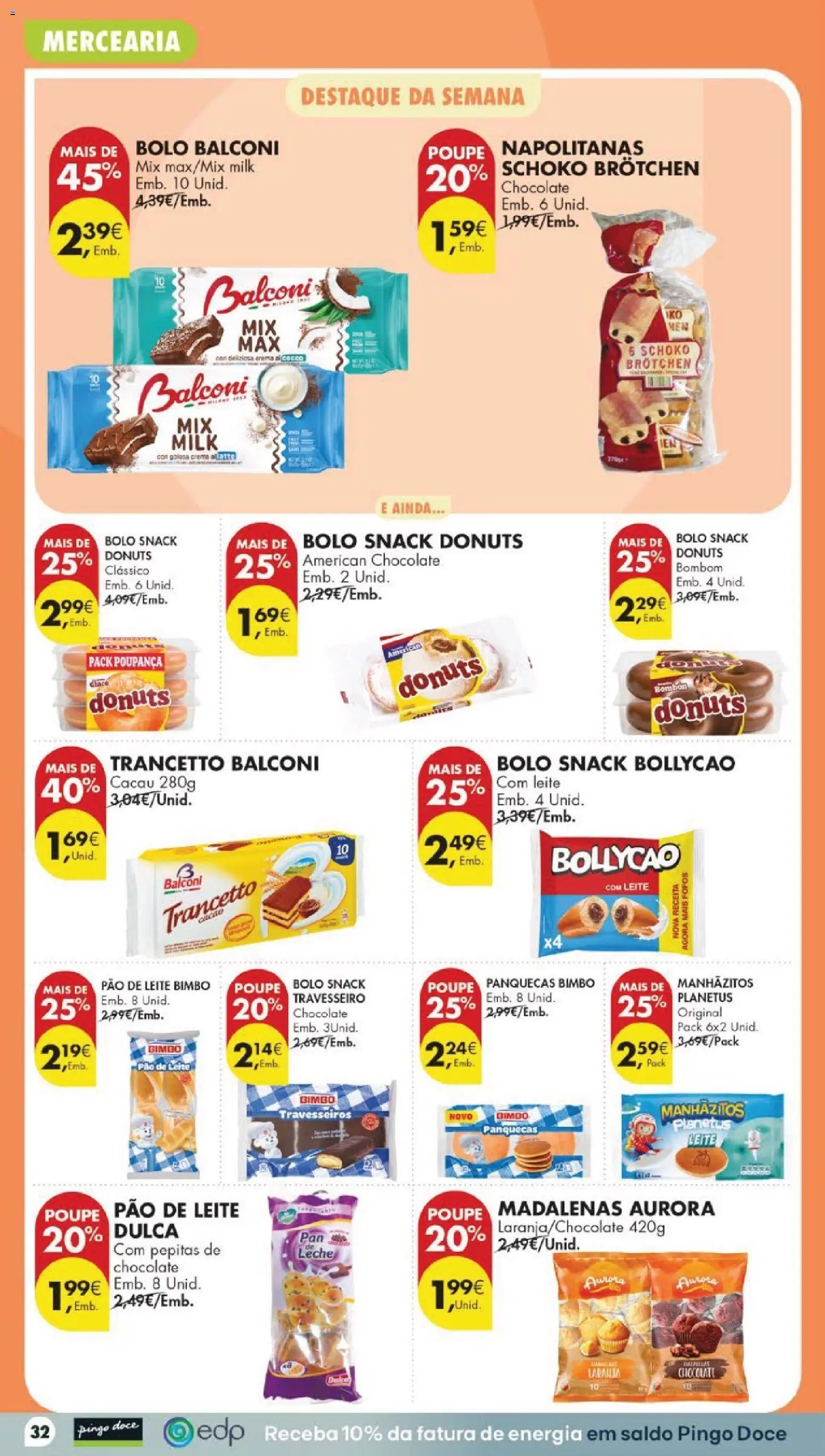 Pingo Doce Poupe Esta Semana Lojas Grandes │ válido de 22/09/2026 | Página: 34 | Produtos: Mercearia, Manhãzitos, Leite, Chocolate