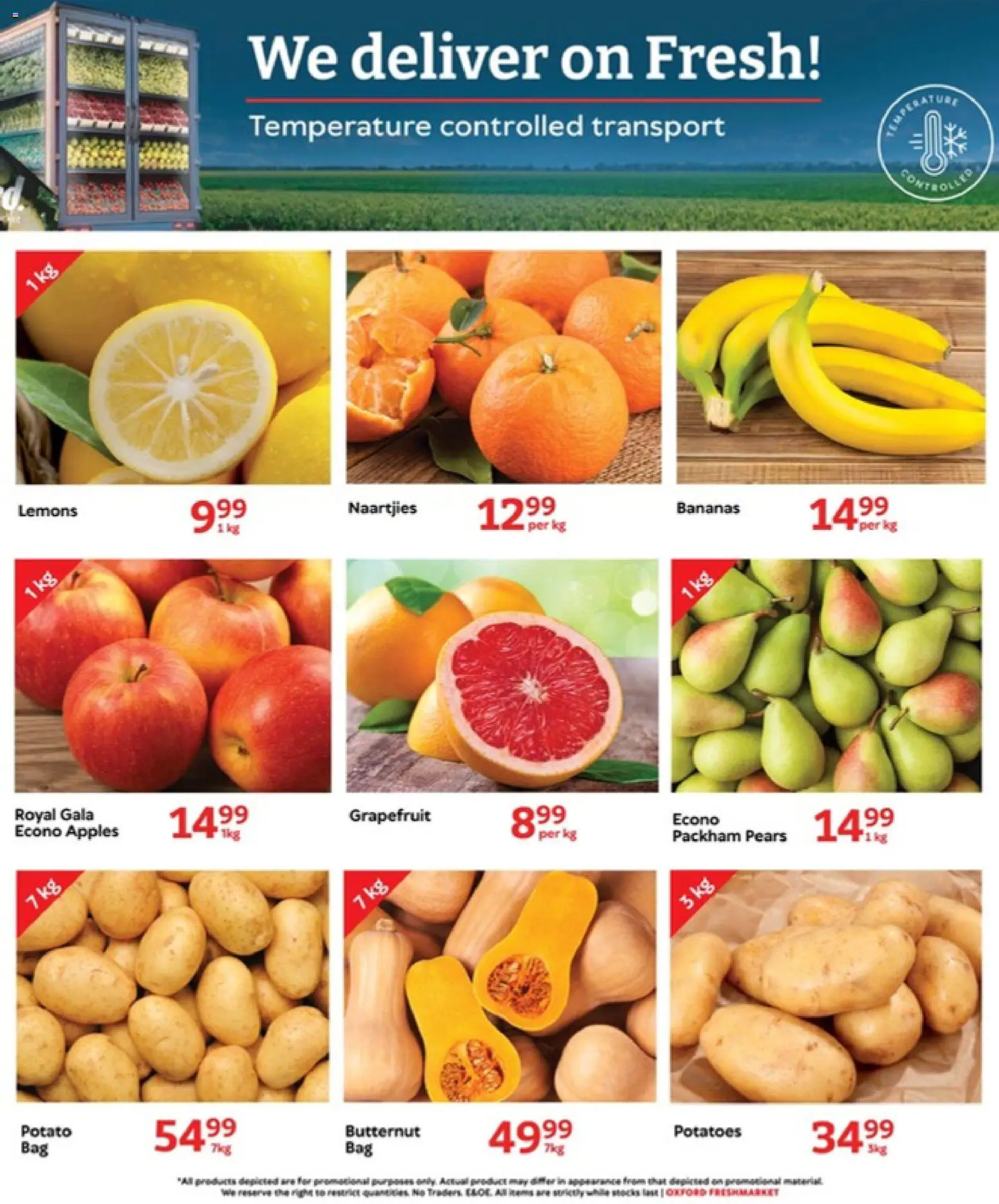New Oxford Freshmarket catalogue – valid from 06.05.2026 | Page: 6 | Products: Pears, Bananas, Grapefruit, Potatoes