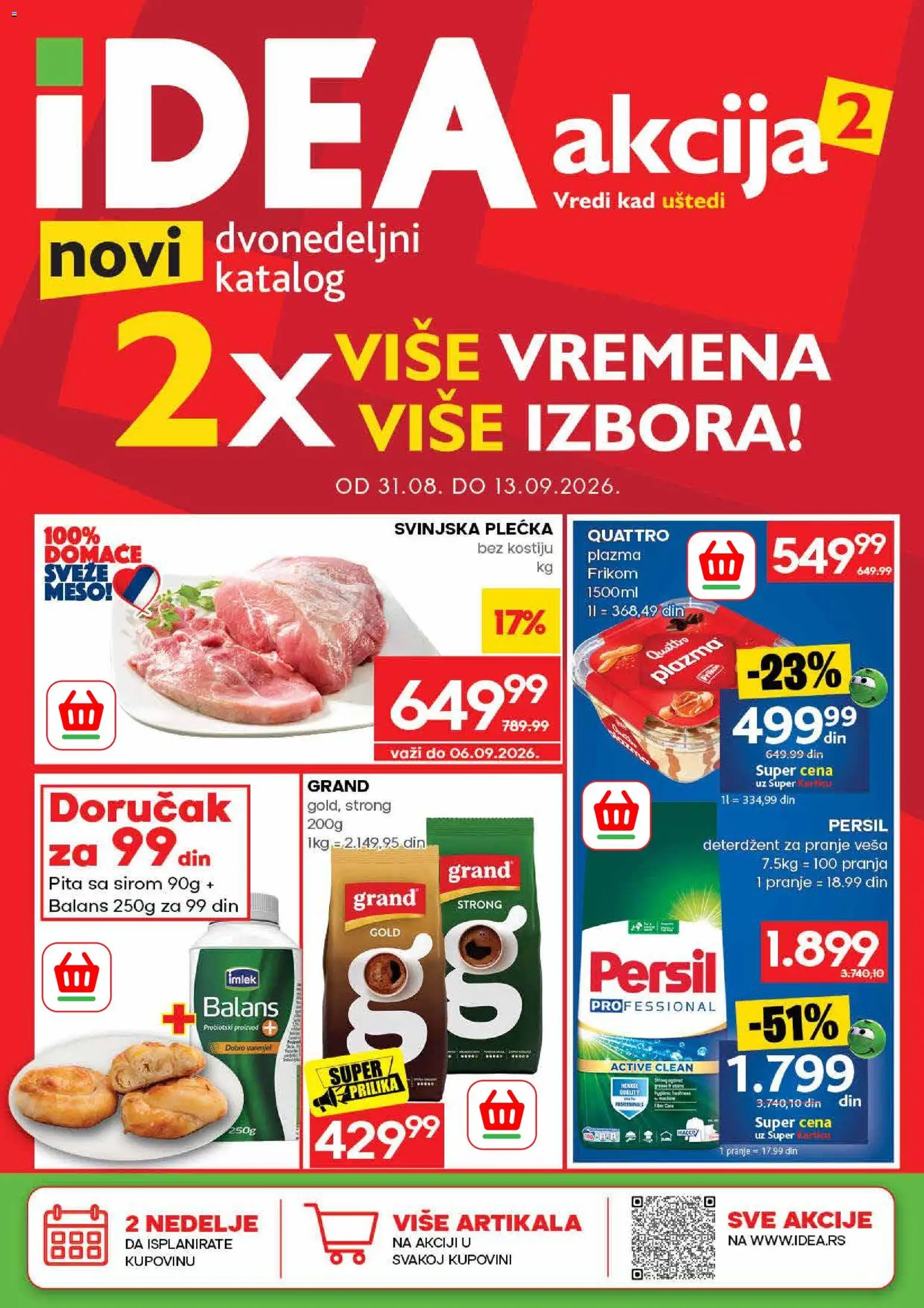 Idea katalog - važi od 31.08.2026 | Strana: 1 | Proizvode: Deterdžent, Plazma, Meso, Svinjska plećka