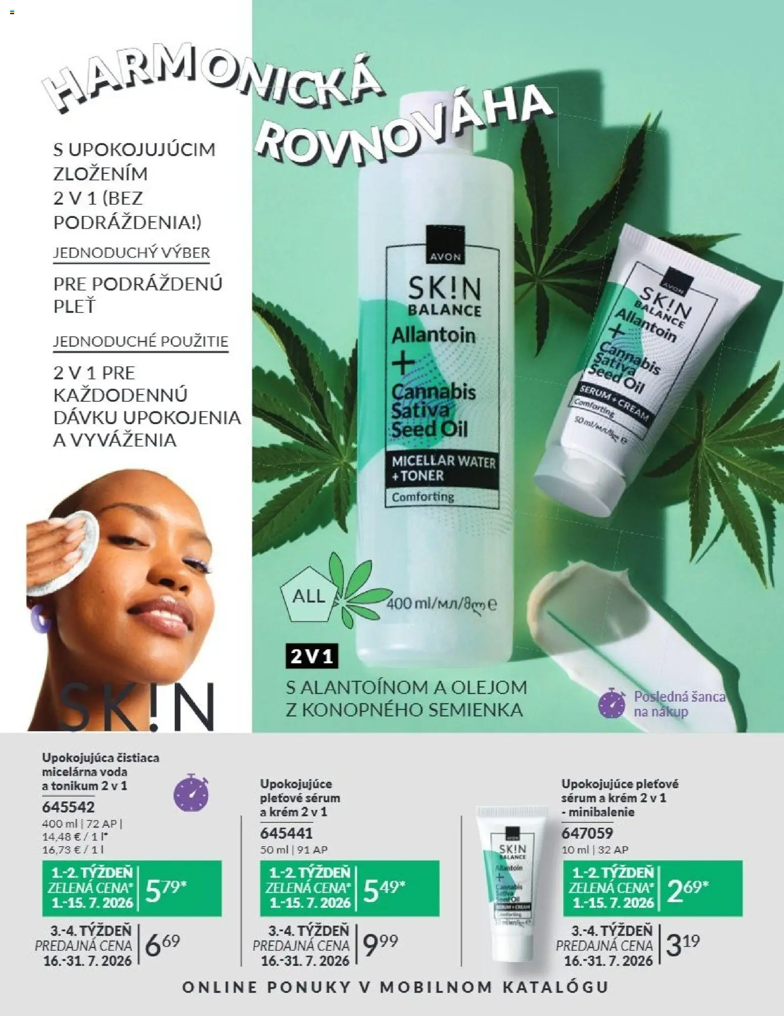 Nové Avon akcie – leták je platný od 01.07.2026 | Strana: 188 | Produkty: Krém, Voda, Toner