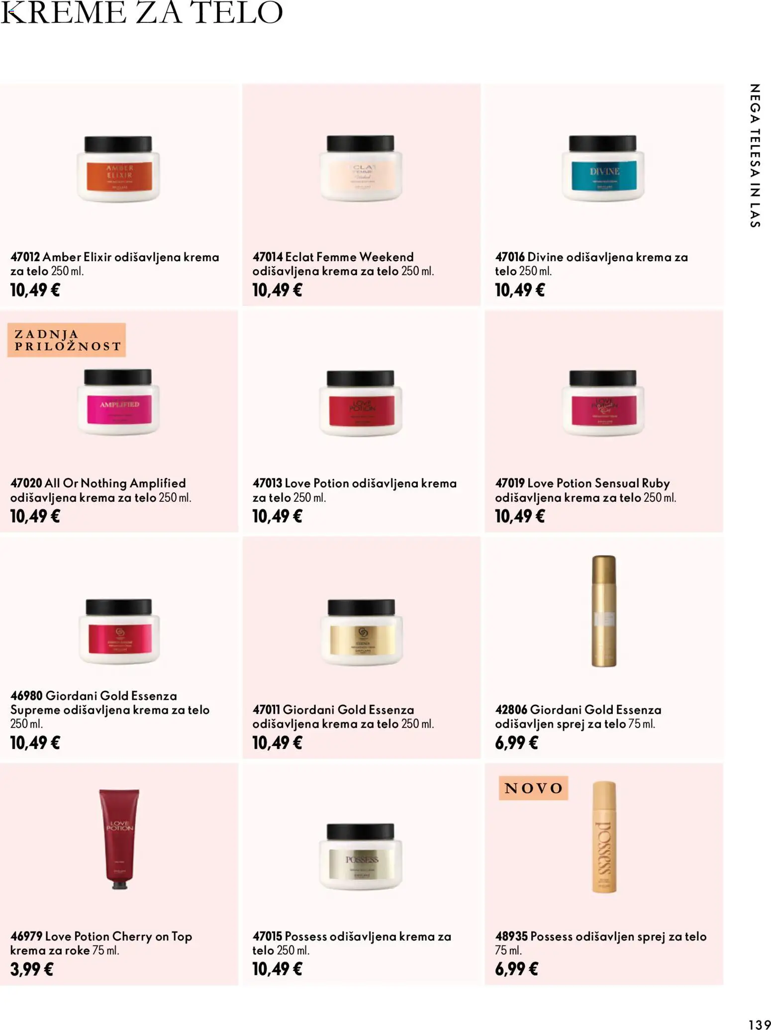 Novi Oriflame katalog ponudbe – veljaven od 07.10.2026 | Stran: 139 | Izdelki: Krema, Krema za telo, Krema za roke