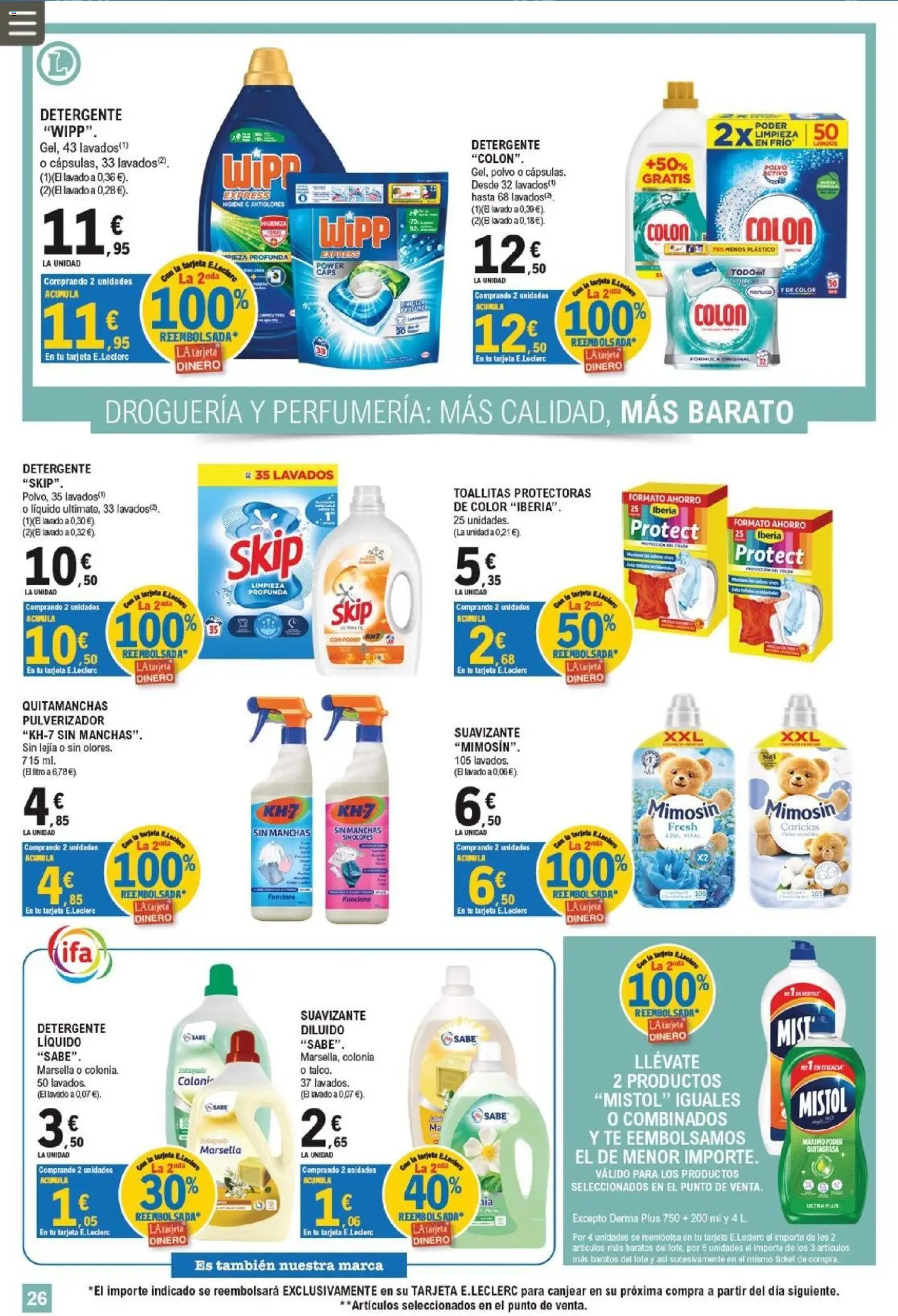 E.Leclerc Valdemoro │ válido desde el 09/09/2026 | Página: 26 | Productos: Polvo, Quitamanchas, Té, Suavizante