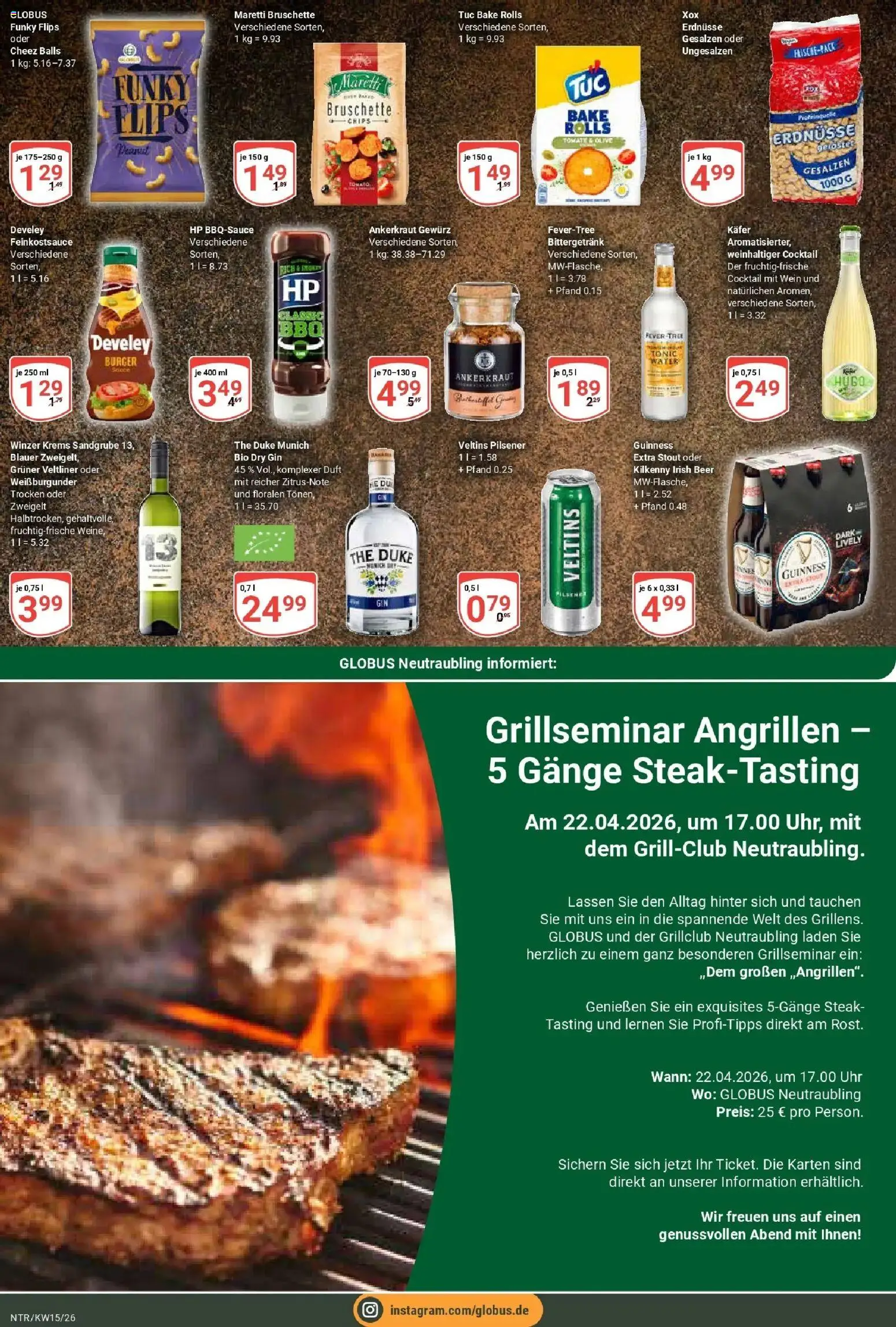 Globus prospekt Neutraubling	 – gültig ab 07.04.2026 | Seite: 17 | Produkte: Erdnüsse, Burger, Steak, Veltins