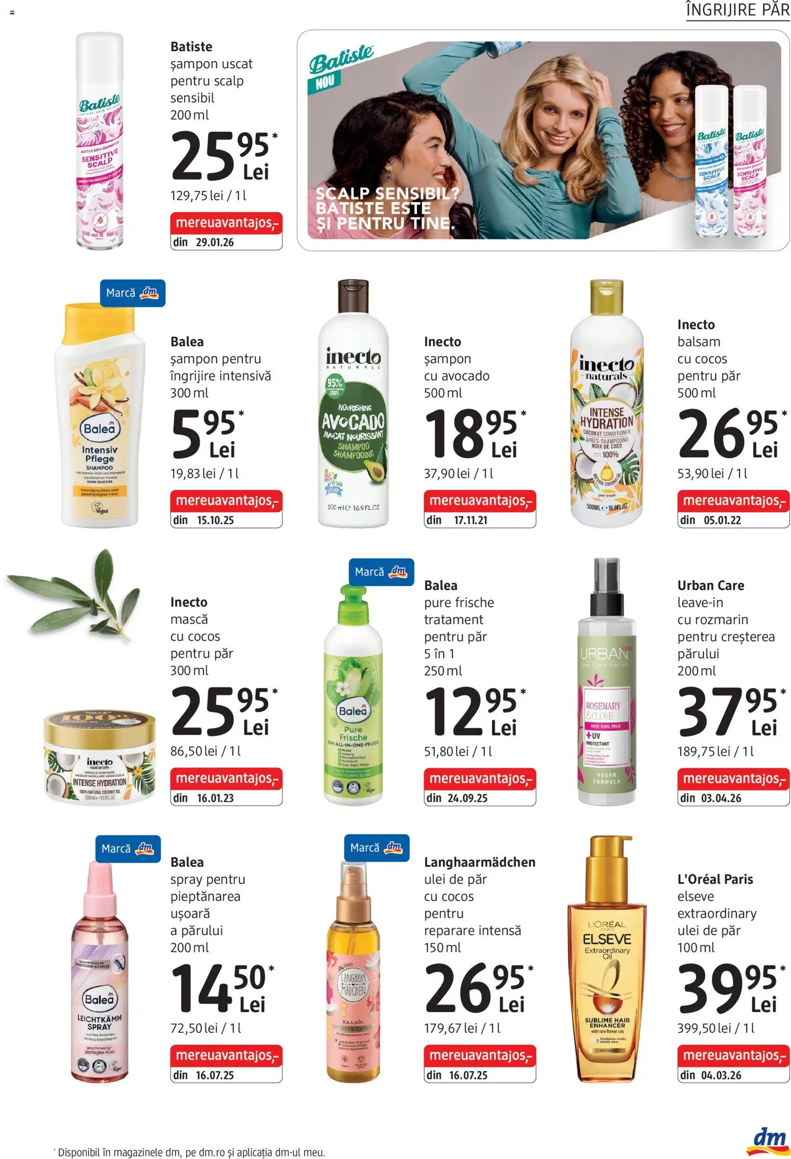 Noul catalog DM drogeriemarkt – valabil de la 27.08.2026 | Pagină: 13 | Produse: Balsam, Ulei, Intense, Șampon uscat