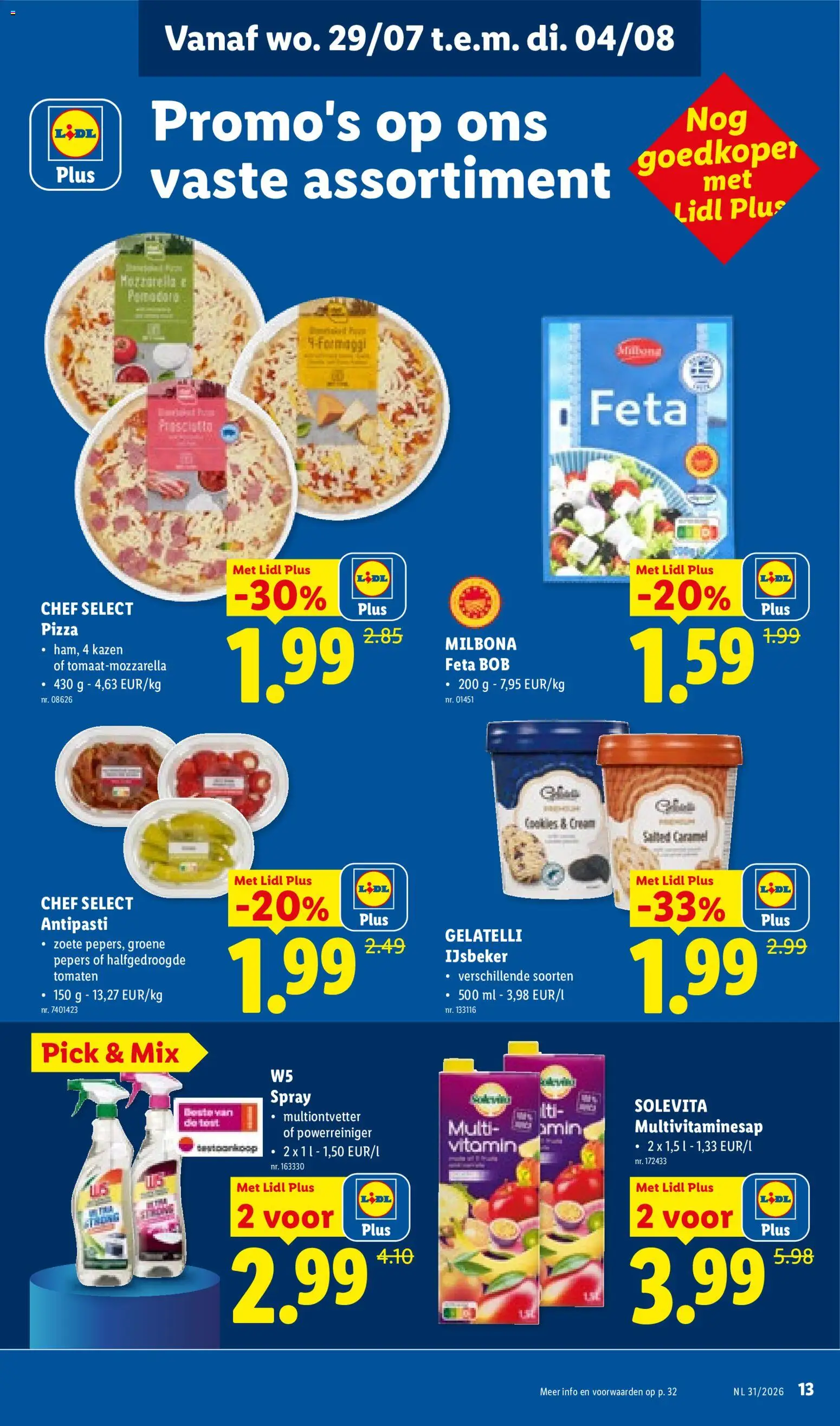 {H1} | Pagina: 13 | Producten: Pizza, Tomaten, Feta, Pepers