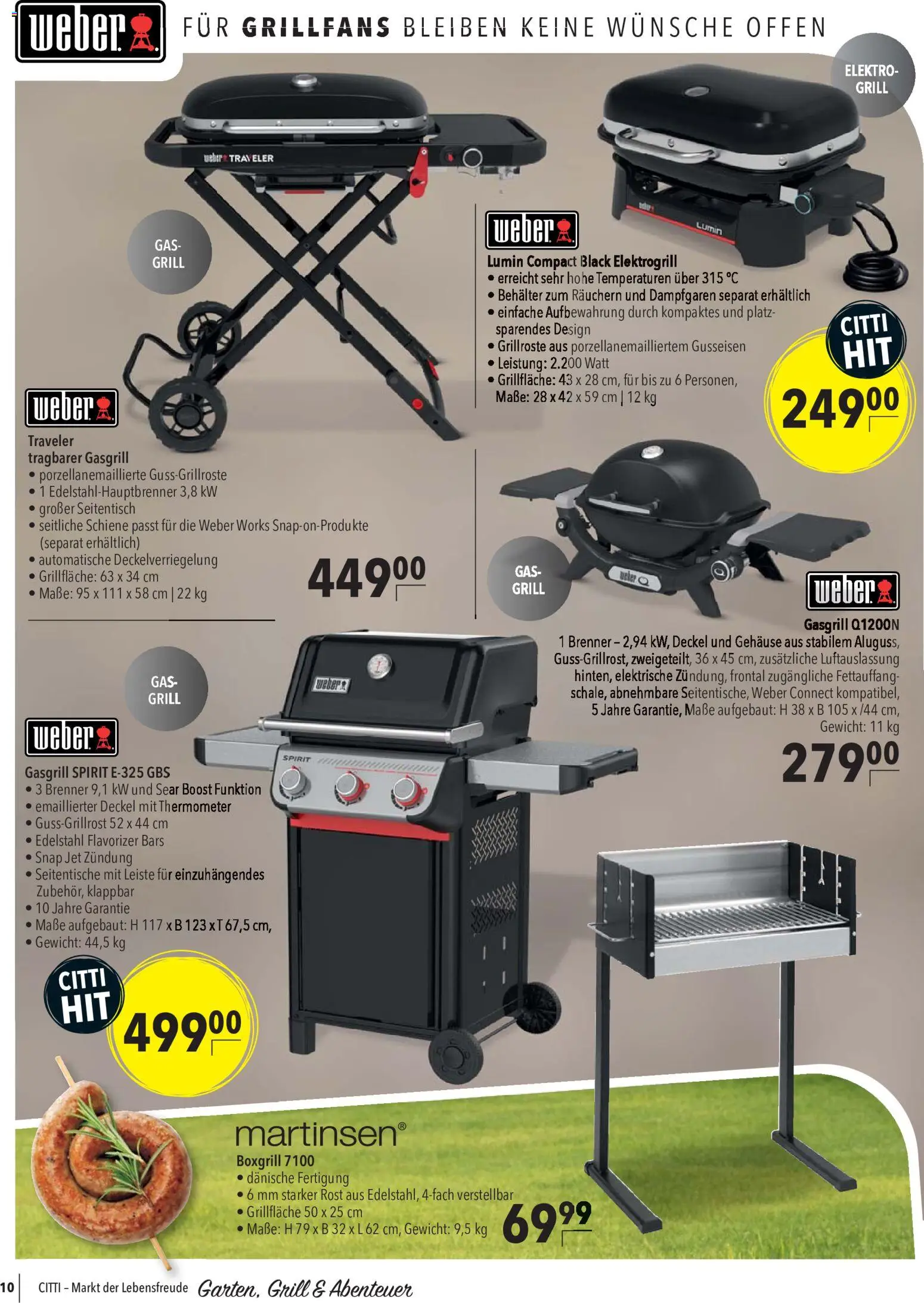 CITTI Markt Garten, Grill & Abenteuer – gültig ab 27.05.2026 | Seite: 10 | Produkte: Gewicht, Grill, Thermometer