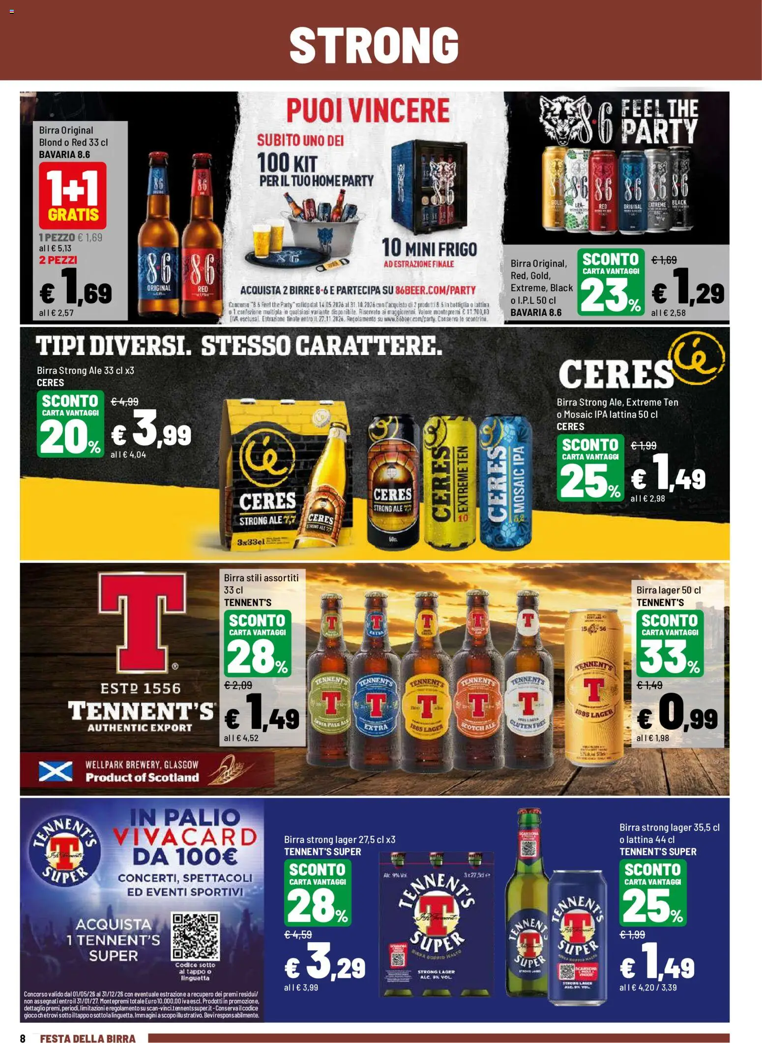 Volantino Iper del 27/07/2026 | Pagina: 8 | Prodotti: Birra, Ceres, Gioco, Bottiglia