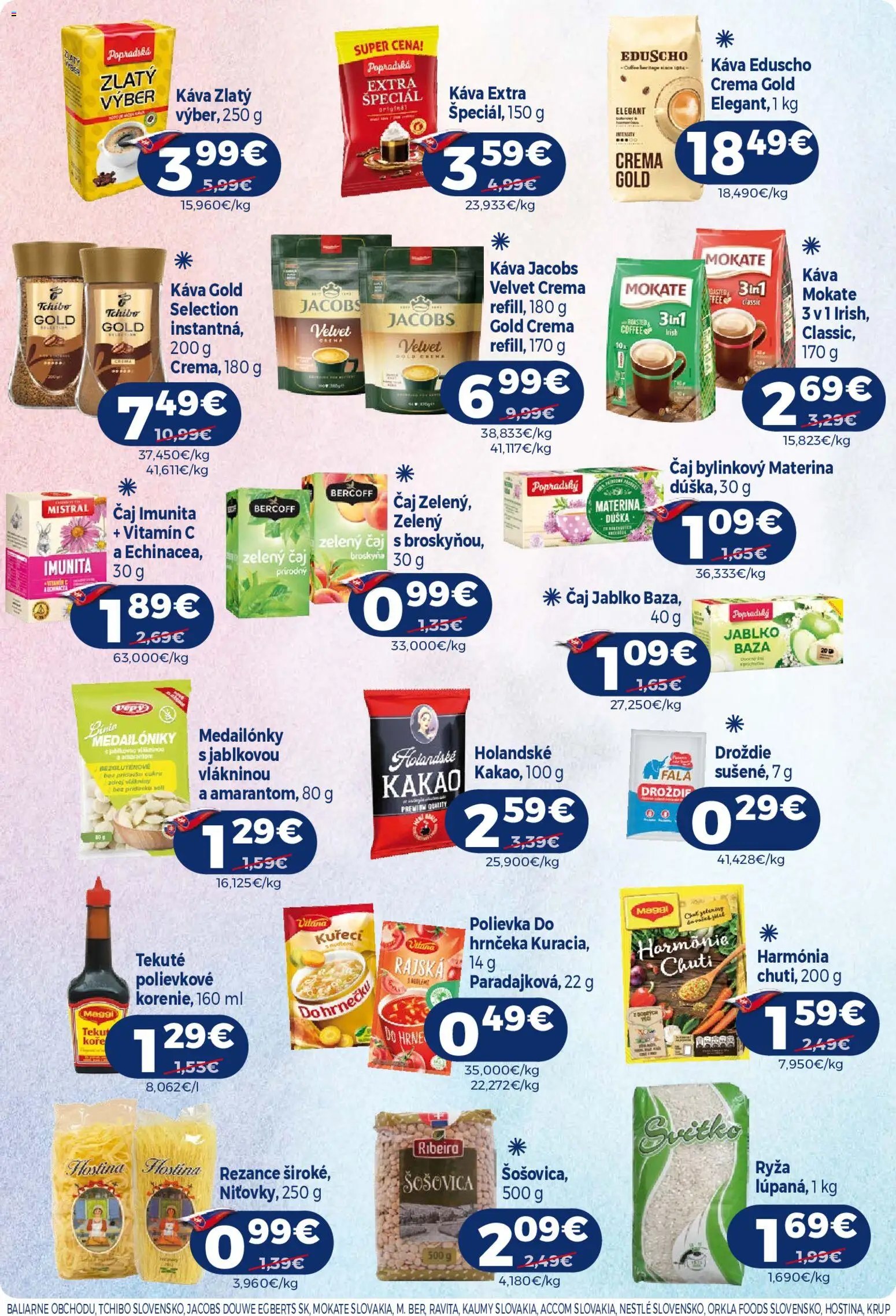 Nové Milk Agro akcie – leták je platný od 10.06.2026 | Strana: 12 | Produkty: Káva, Čaj, Rezance, Kakao