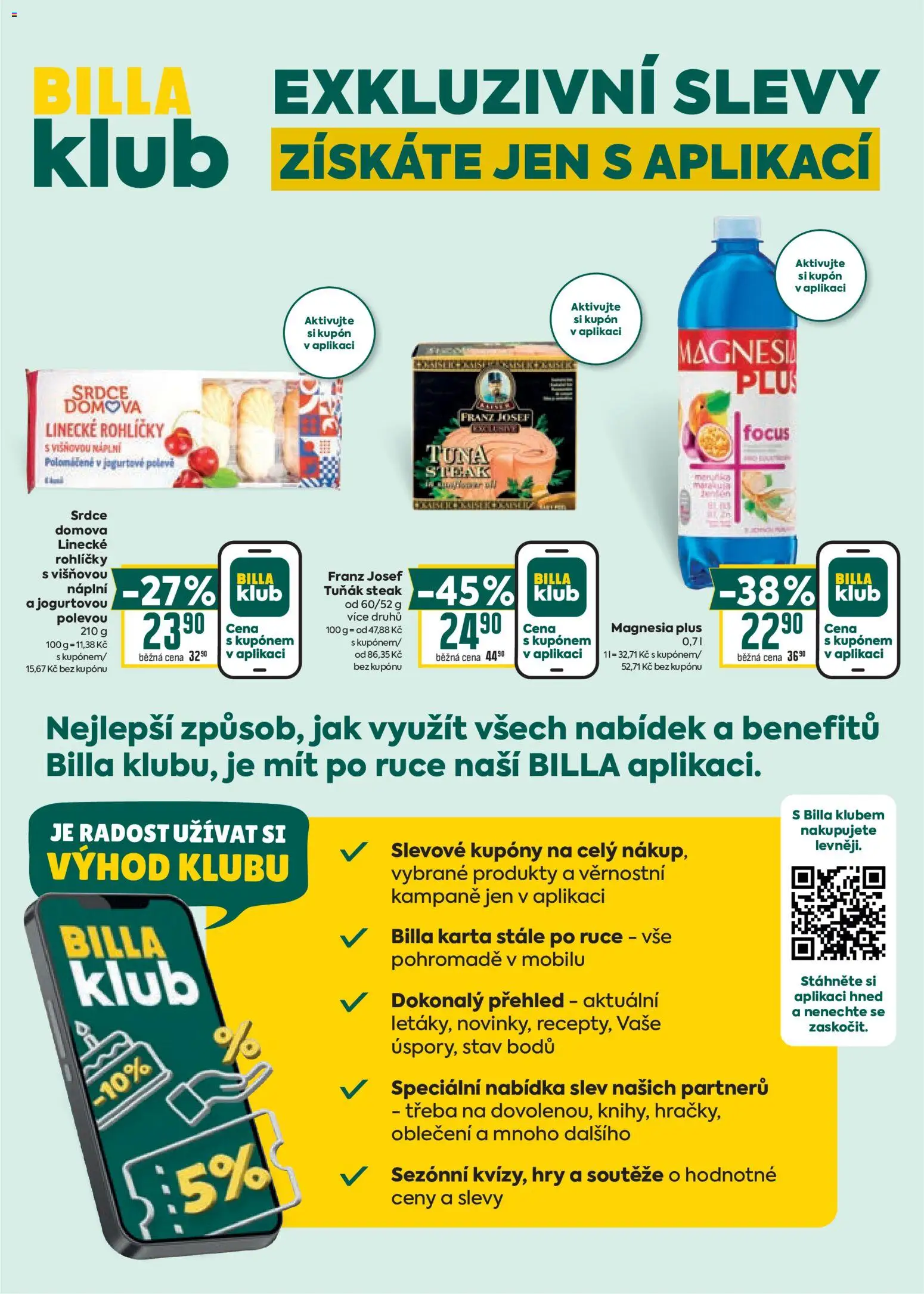 Billa Velký leták od 05.08.2026 | Strana: 32 | Produkty: Tuňák, Magnesia, Oblečení, Tuňák steak