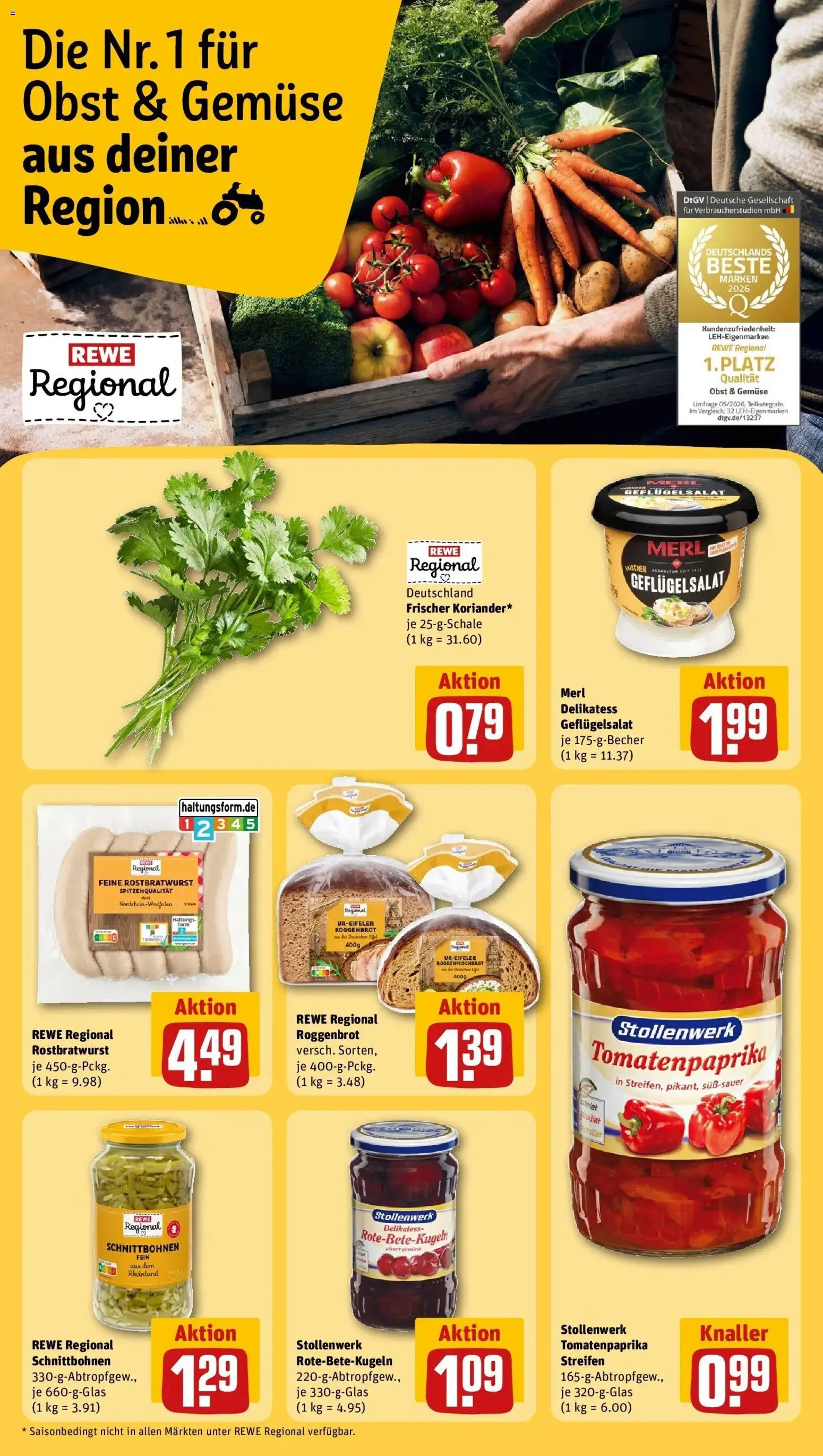 REWE Prospekt ab 07.09.2026 zum Blättern » Angebote | Seite: 15 | Produkte: Gemüse, Obst