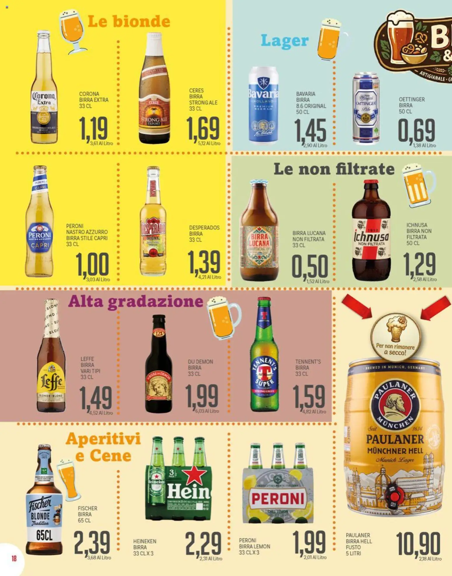 Volantino Piccolo del 15.06.2026 | Pagina: 18 | Prodotti: Tennent's, Birra, Ceres, Heineken