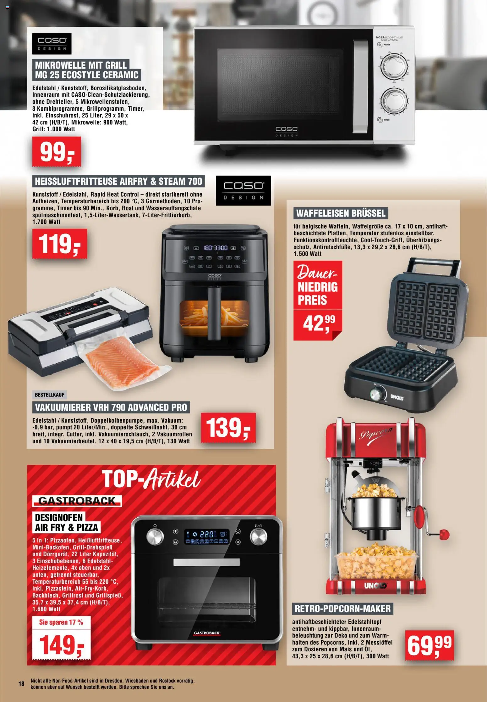 Handelshof Prospekt – gültig ab 12.11.2026 | Seite: 18 | Produkte: Mikrowelle, Grill, Mais, Vakuumierer