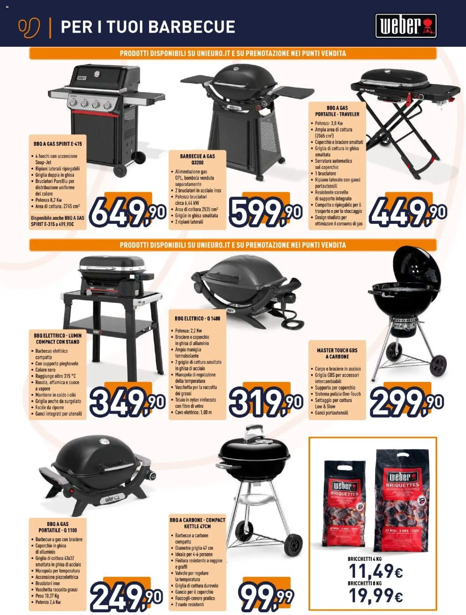 Volantino Unieuro del 04.06.2026 | Pagina: 2 | Prodotti: Barbecue a gas, Carrello, Cavo, Griglia