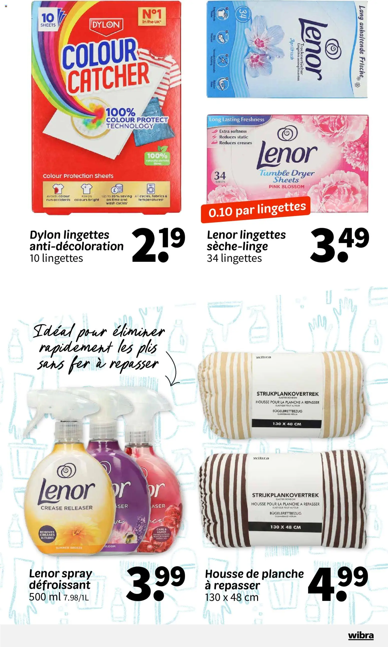 {H1} | Page: 3 | Produits: Lenor, Fer à repasser, Thé