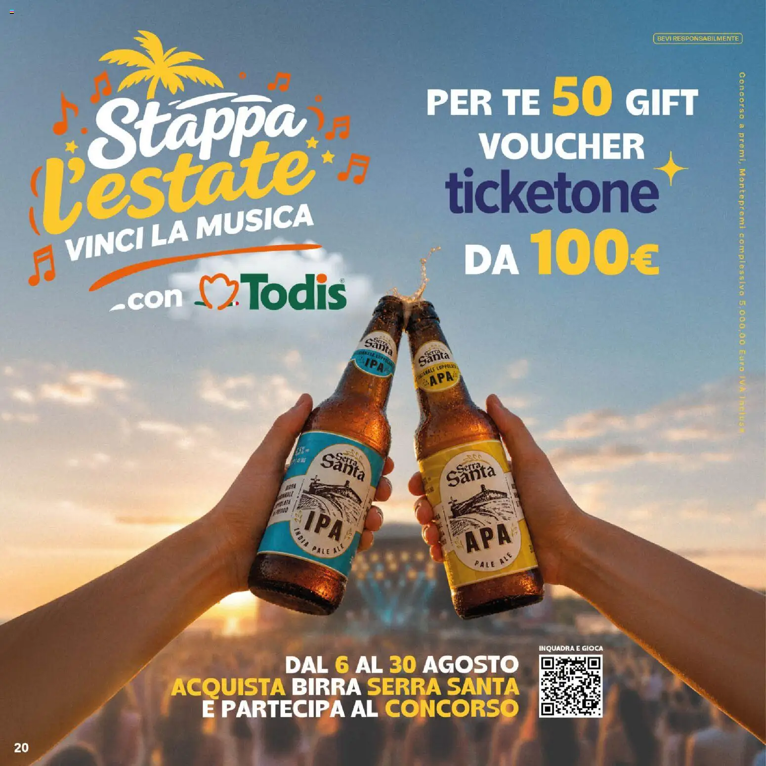 Volantino Todis del 20/08/2026 | Pagina: 20 | Prodotti: Birra, Tè
