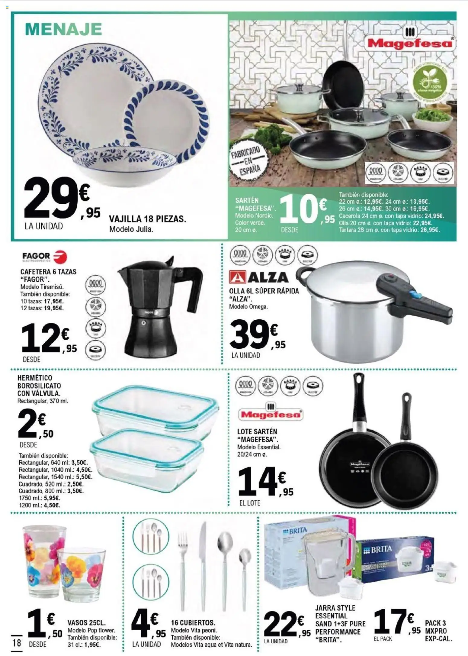 E.Leclerc folleto Salamanca │ válido desde el 05/08/2026 | Página: 18 | Productos: Vasos, Βρεφικό κρεβάτι, Cafetera