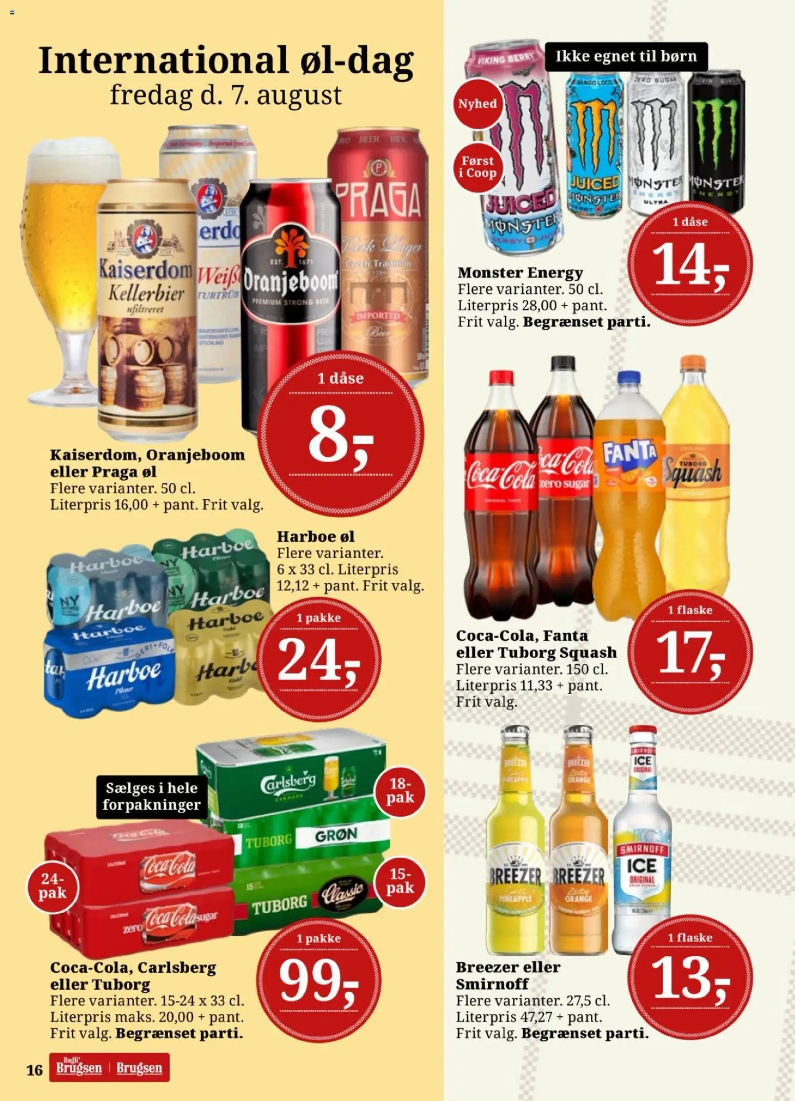 Dagli'Brugsen tilbudsavis – gyldig fra 31/07/2026 | Side: 16 | Produkter: Coca Cola, Fanta, Cola, Tuborg Squash