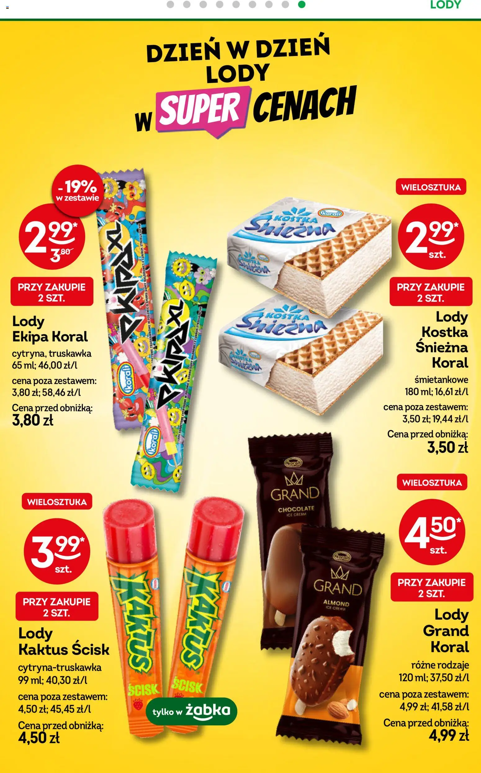 Żabka gazetka od 01.07.2026 | Strona: 40 | Produkty: Lody