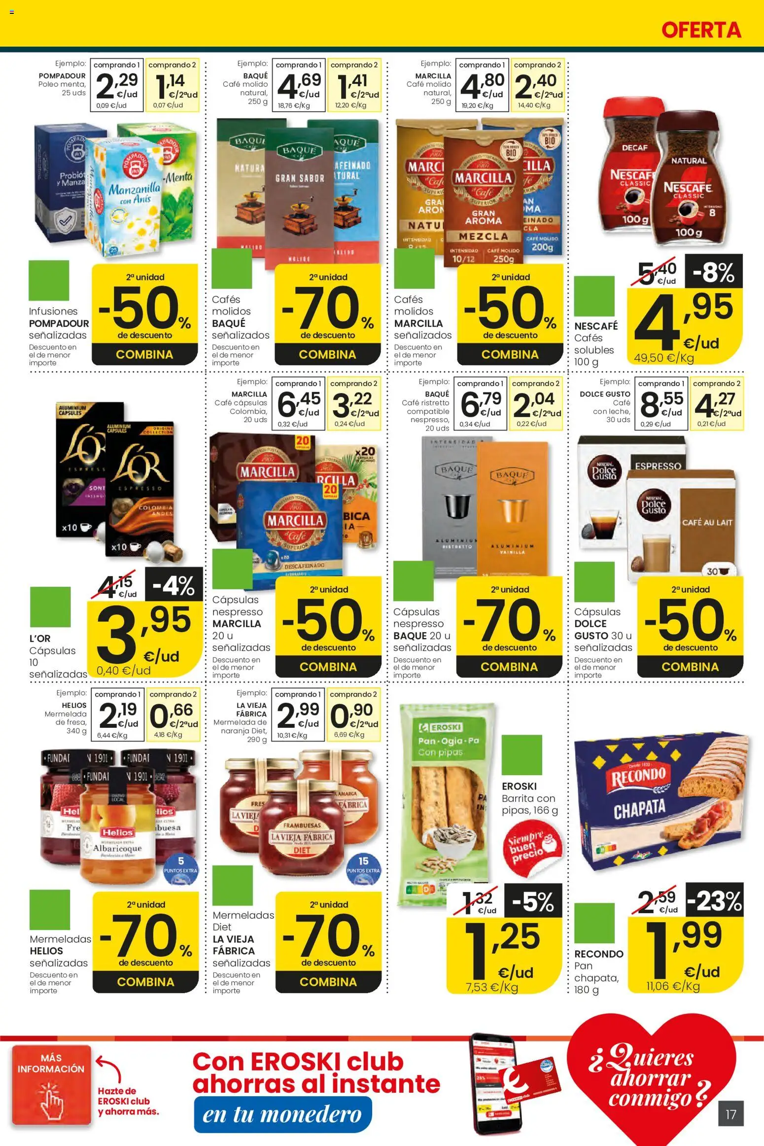 Eroski Ofertones de verano │ válido desde el 28.05.2026 | Página: 17 | Productos: Café, Café molido, Αποφλοιωτής σκόρδου